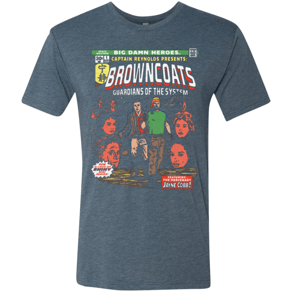 T-Shirts Indigo / Small Big Damn Heroes Men's Triblend T-Shirt