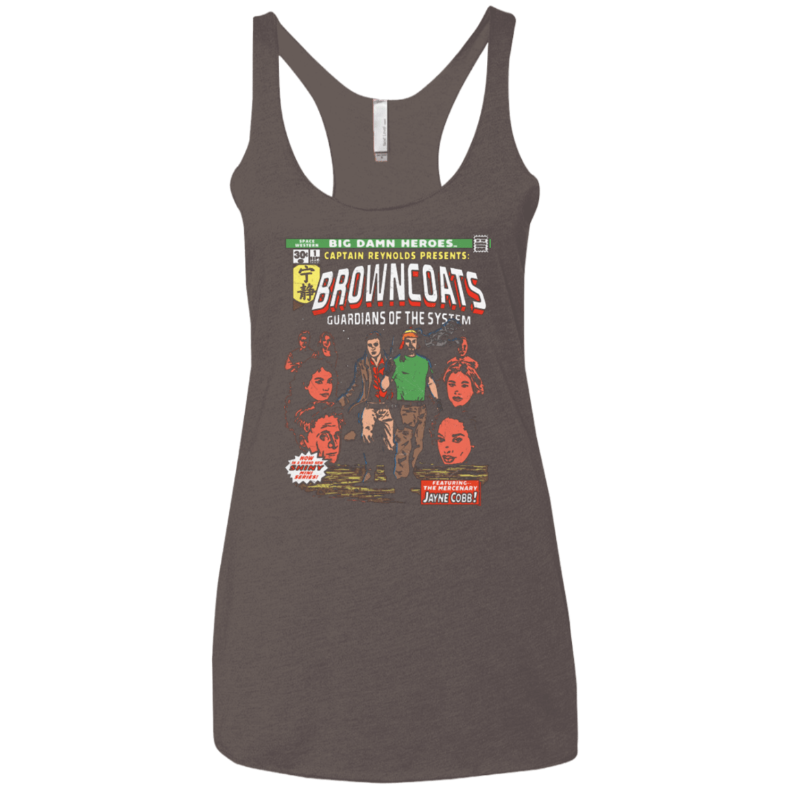 T-Shirts Macchiato / X-Small Big Damn Heroes Women's Triblend Racerback Tank