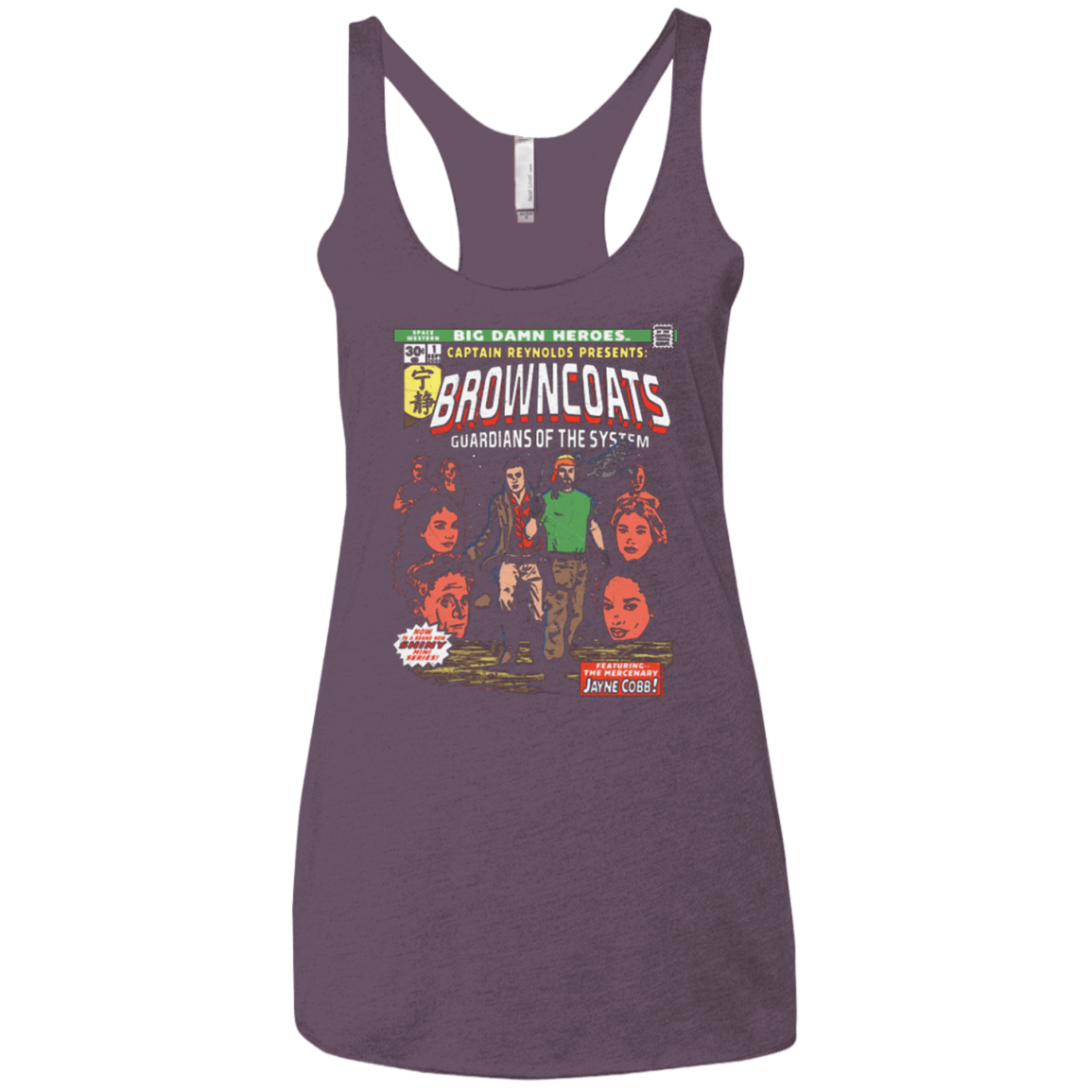 T-Shirts Vintage Purple / X-Small Big Damn Heroes Women's Triblend Racerback Tank
