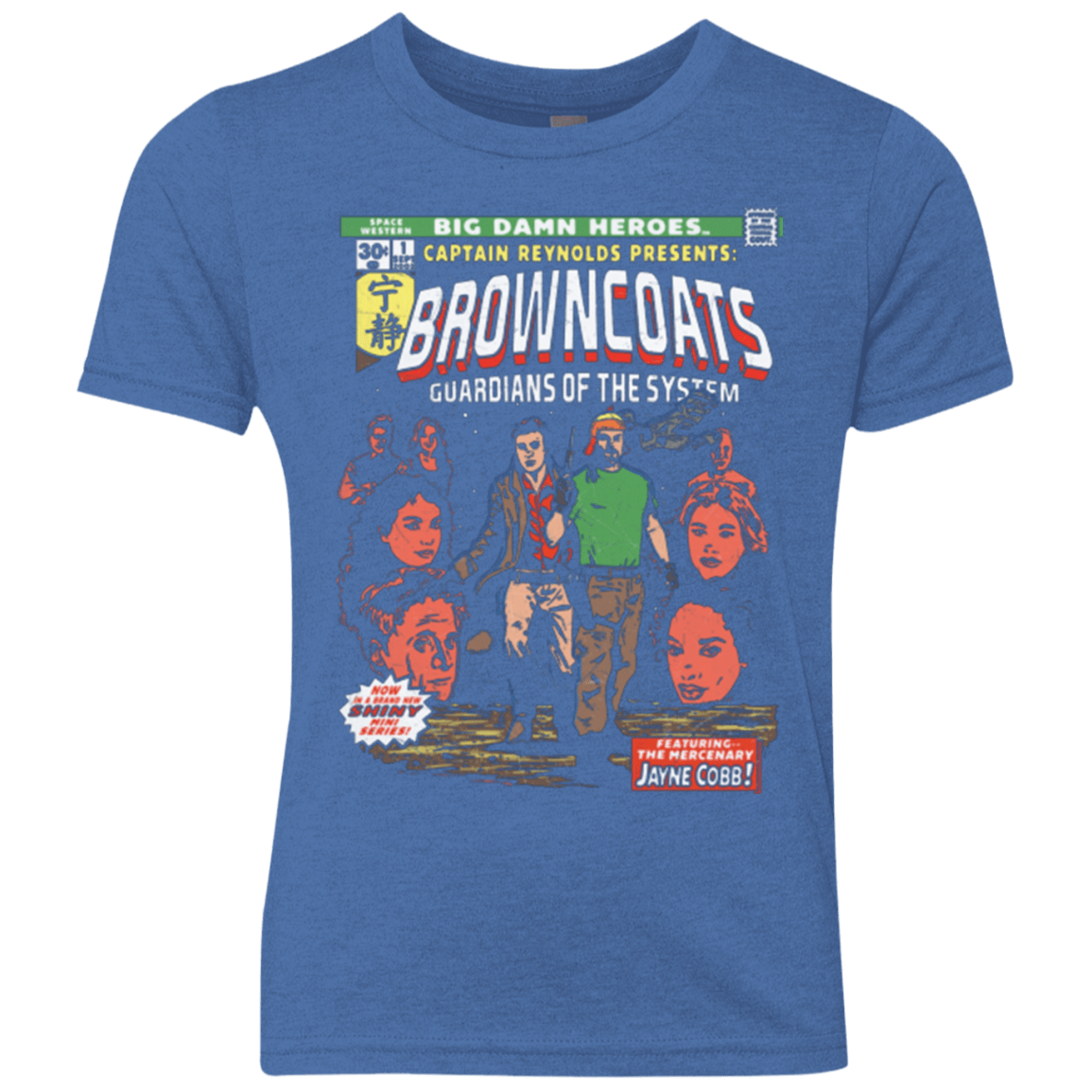 T-Shirts Vintage Royal / YXS Big Damn Heroes Youth Triblend T-Shirt