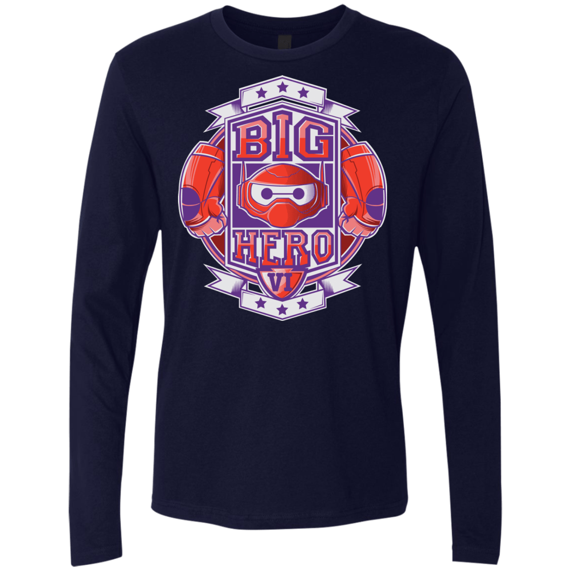 T-Shirts Midnight Navy / Small BIG HERO VI BOXING Men's Premium Long Sleeve