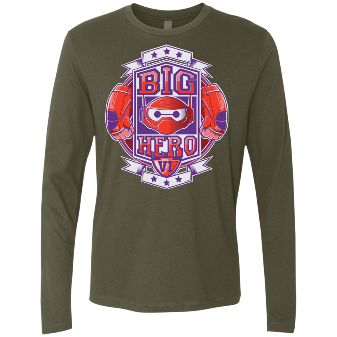 T-Shirts Military Green / Small BIG HERO VI BOXING Men's Premium Long Sleeve