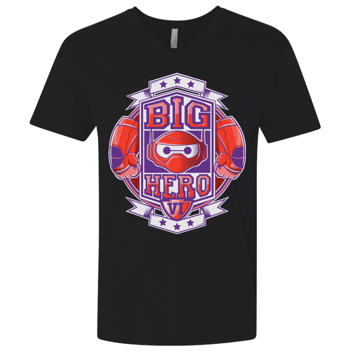 T-Shirts Black / X-Small BIG HERO VI BOXING Men's Premium V-Neck