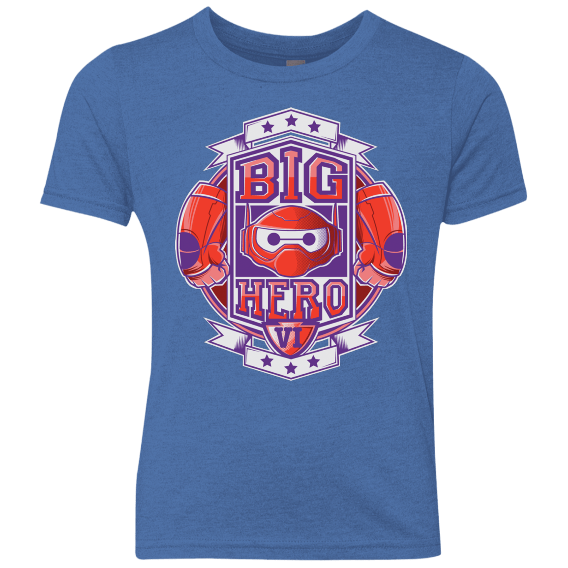 T-Shirts Vintage Royal / YXS BIG HERO VI BOXING Youth Triblend T-Shirt