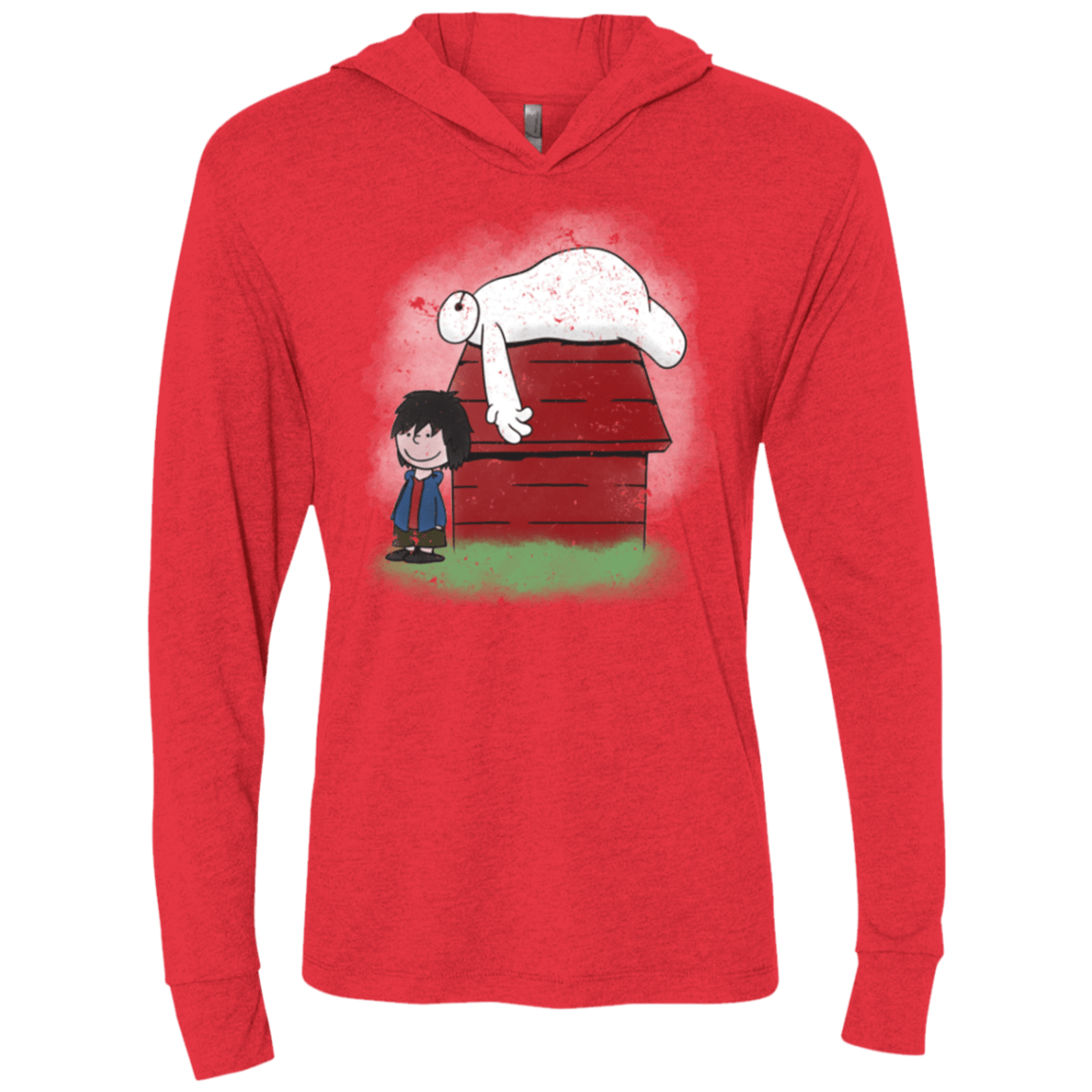 T-Shirts Vintage Red / X-Small Big Peanut 6 Triblend Long Sleeve Hoodie Tee