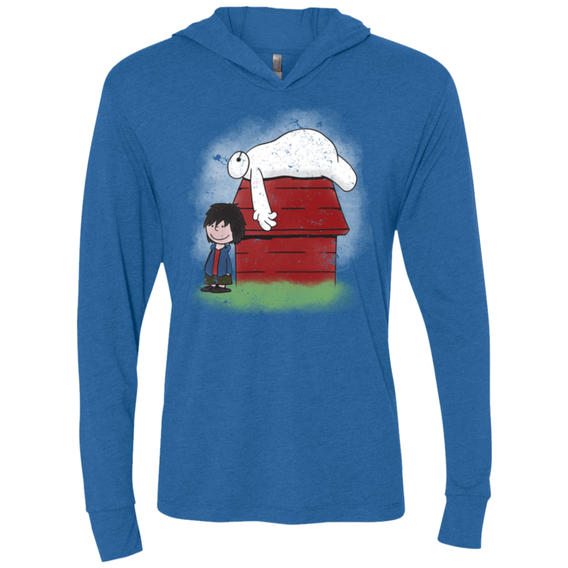 T-Shirts Vintage Royal / X-Small Big Peanut 6 Triblend Long Sleeve Hoodie Tee