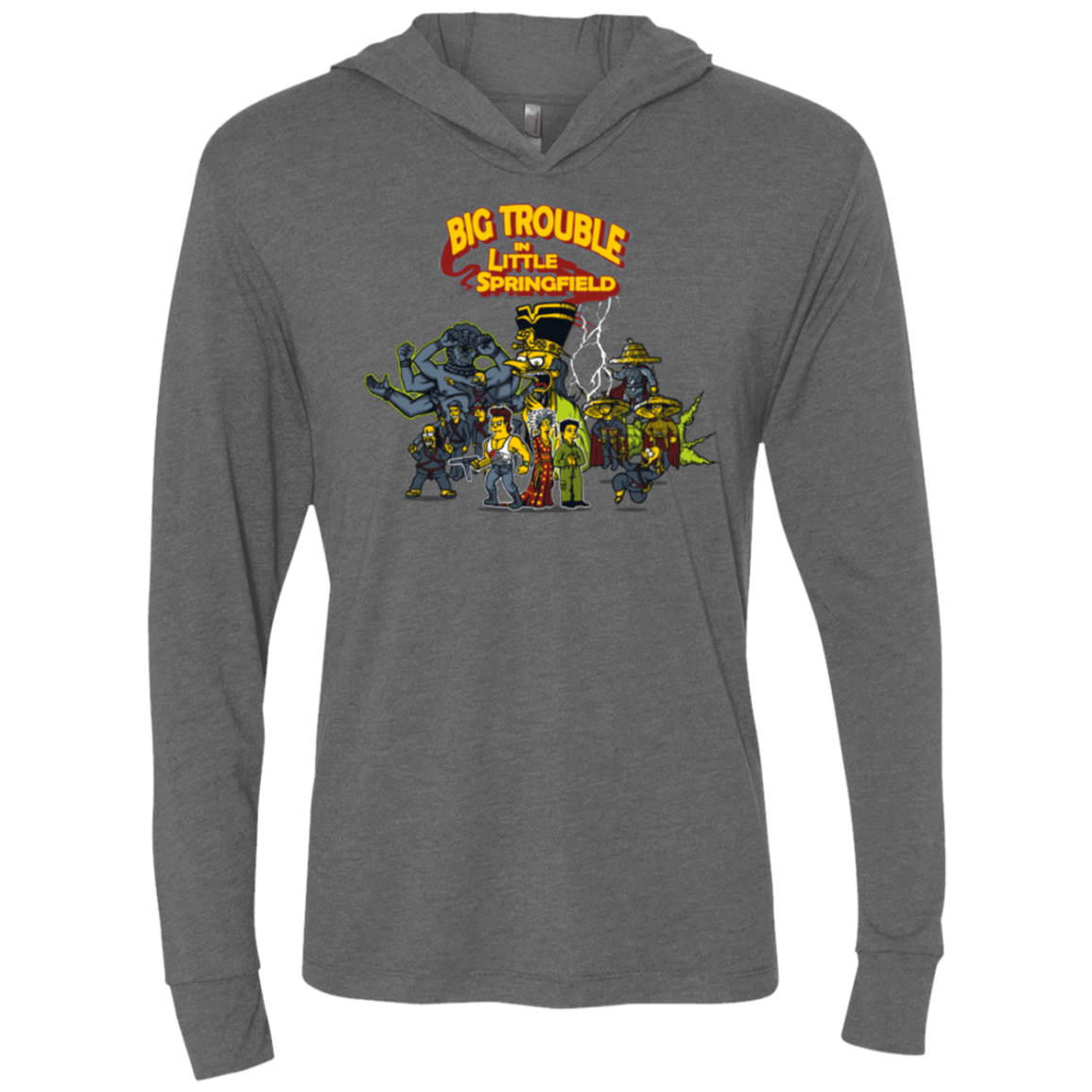 T-Shirts Premium Heather / X-Small Big Trouble Triblend Long Sleeve Hoodie Tee