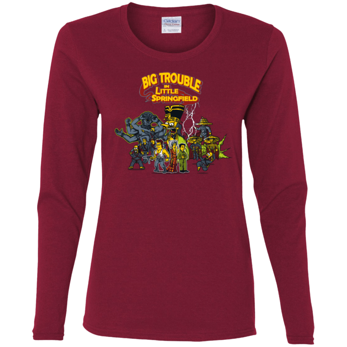 T-Shirts Cardinal / S Big Trouble Women's Long Sleeve T-Shirt