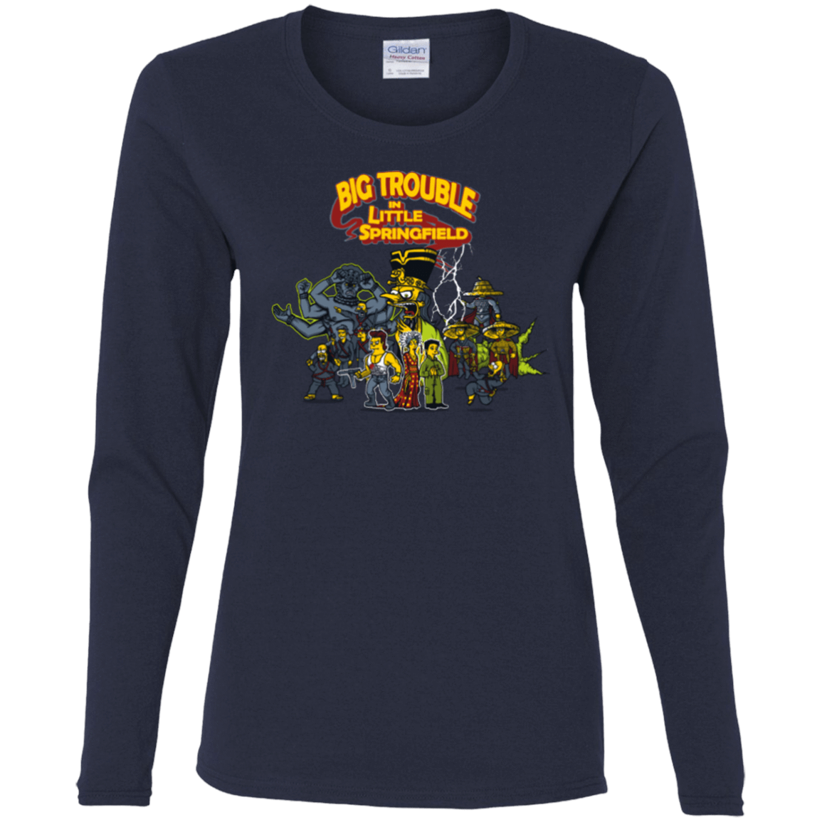 T-Shirts Navy / S Big Trouble Women's Long Sleeve T-Shirt