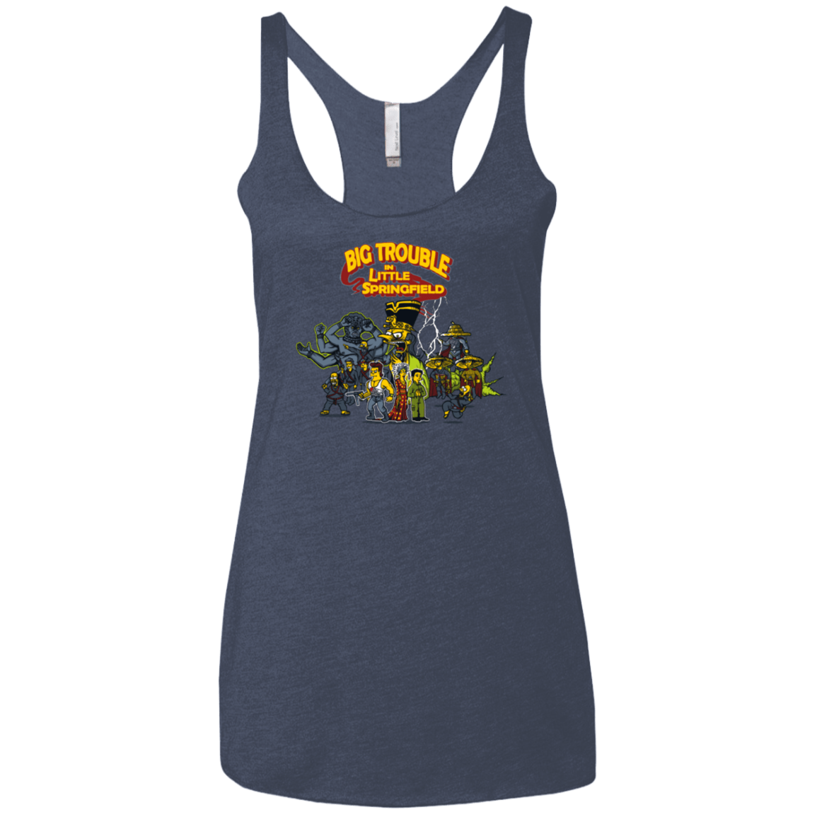T-Shirts Vintage Navy / X-Small Big Trouble Women's Triblend Racerback Tank