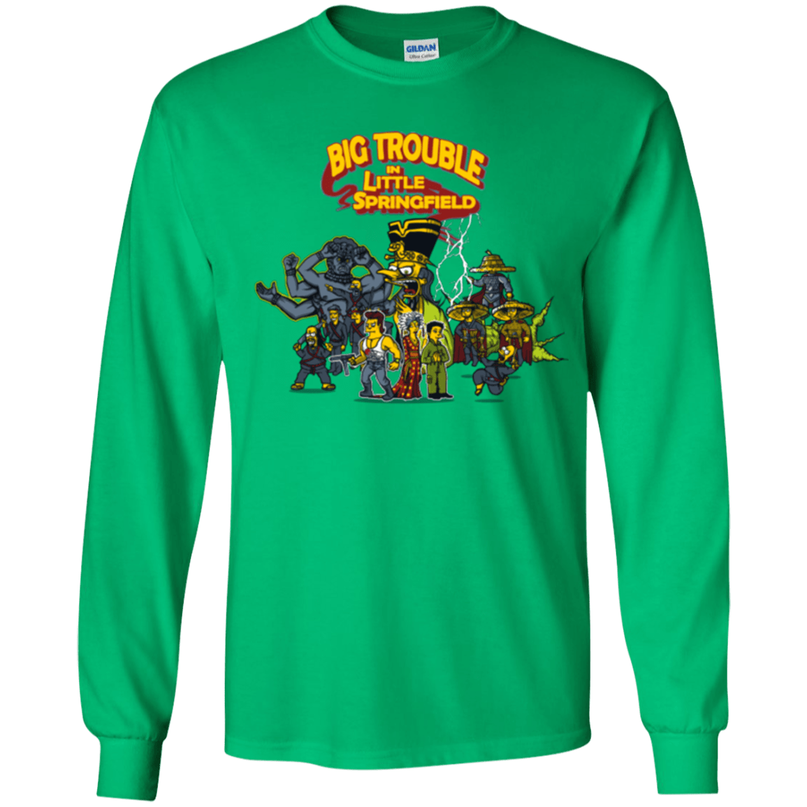 T-Shirts Irish Green / YS Big Trouble Youth Long Sleeve T-Shirt