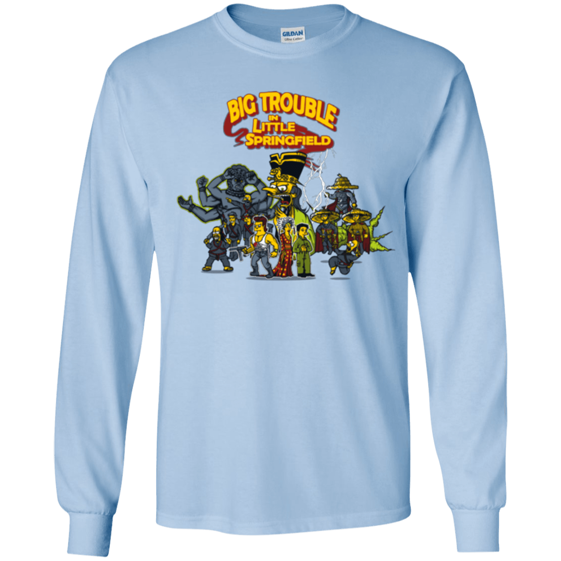 T-Shirts Light Blue / YS Big Trouble Youth Long Sleeve T-Shirt