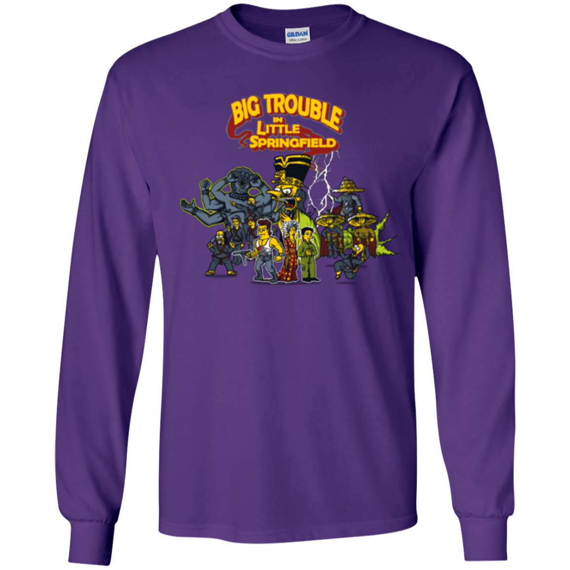 T-Shirts Purple / YS Big Trouble Youth Long Sleeve T-Shirt