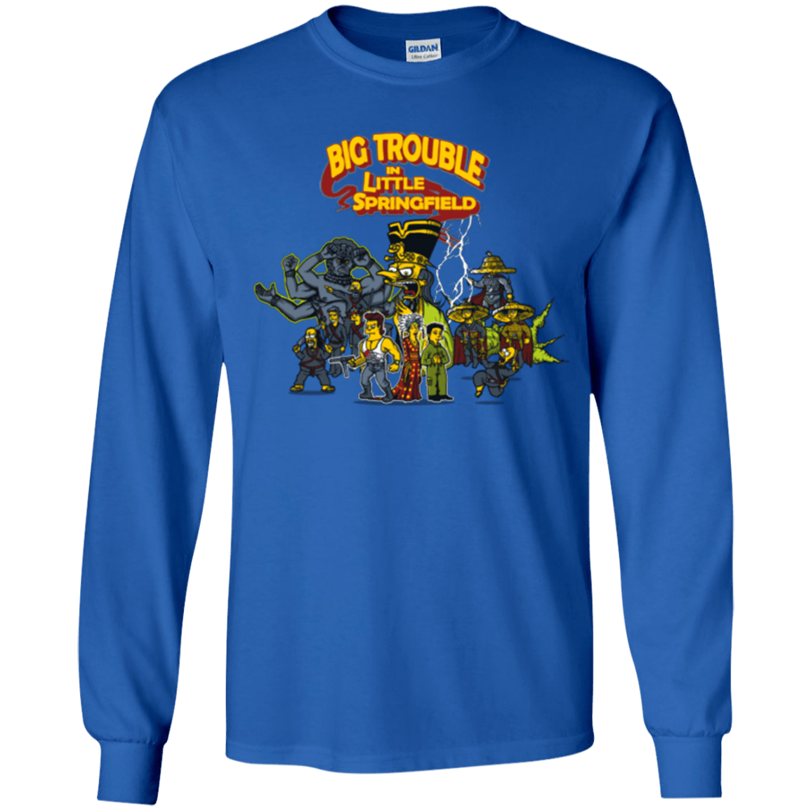 T-Shirts Royal / YS Big Trouble Youth Long Sleeve T-Shirt