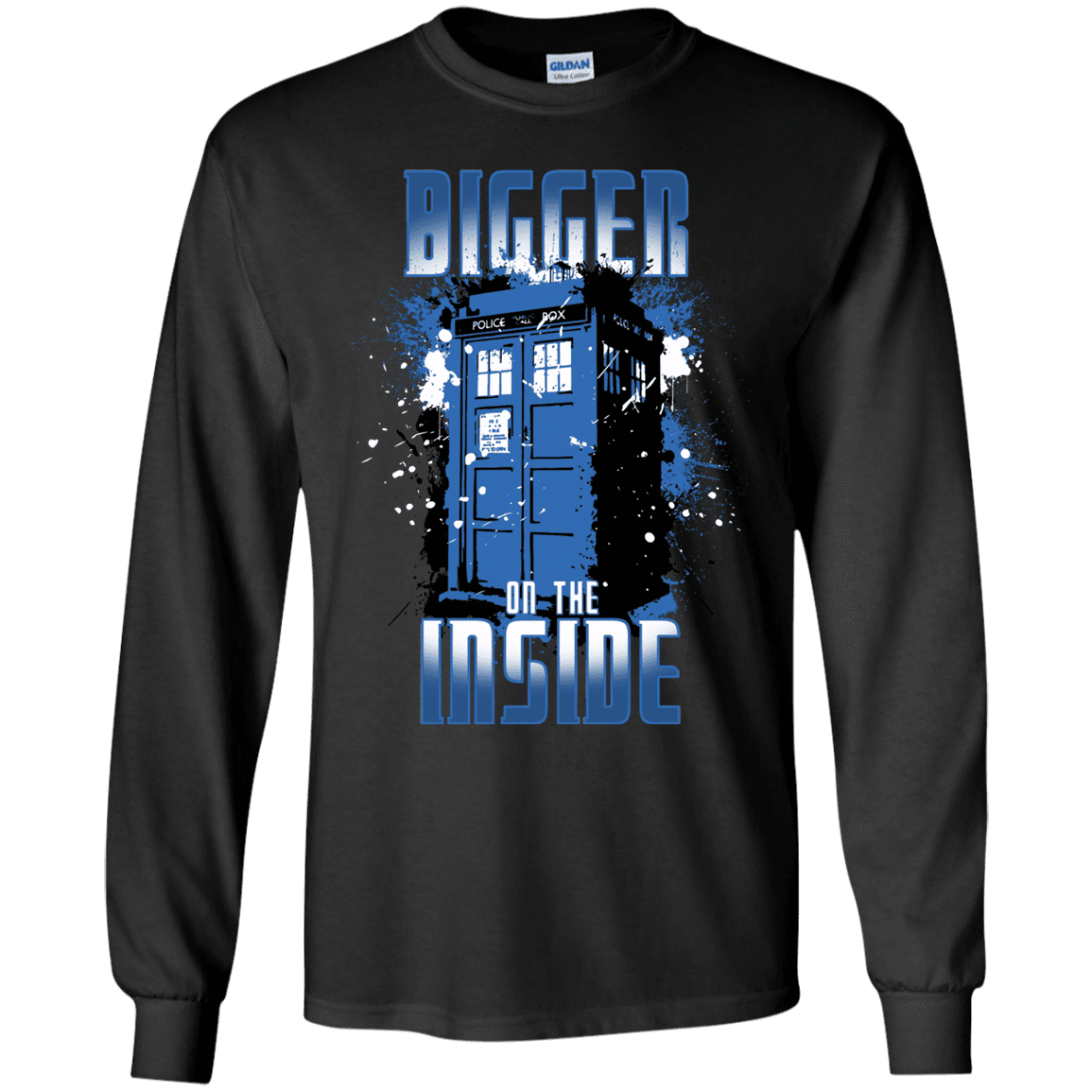 T-Shirts Black / S Bigger on the Inside Men's Long Sleeve T-Shirt