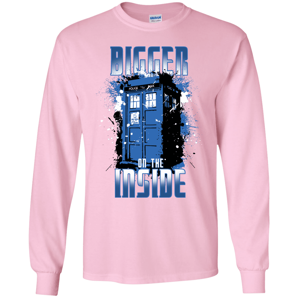 T-Shirts Light Pink / S Bigger on the Inside Men's Long Sleeve T-Shirt