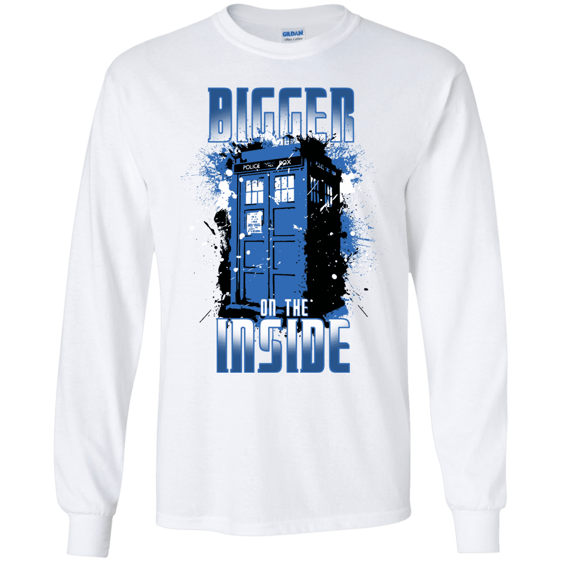T-Shirts White / S Bigger on the Inside Men's Long Sleeve T-Shirt