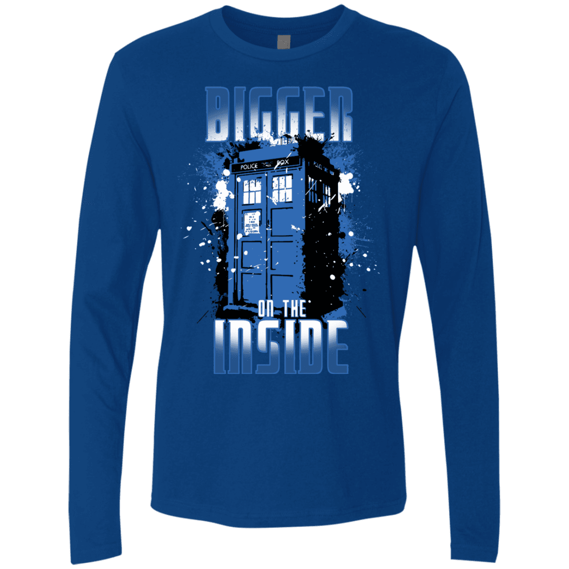 T-Shirts Royal / S Bigger on the Inside Men's Premium Long Sleeve