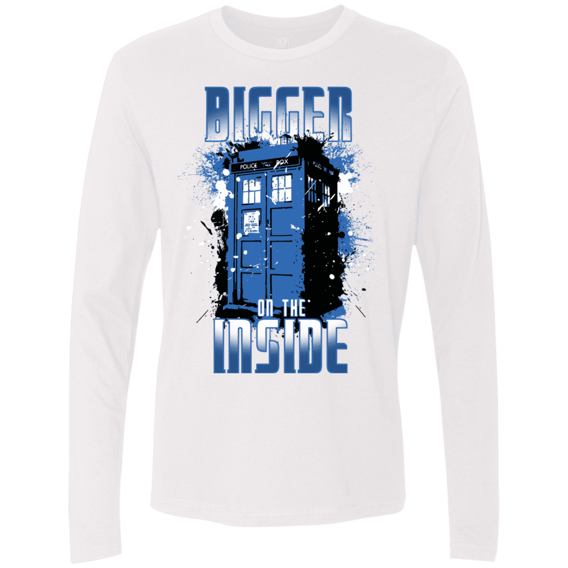 T-Shirts White / S Bigger on the Inside Men's Premium Long Sleeve