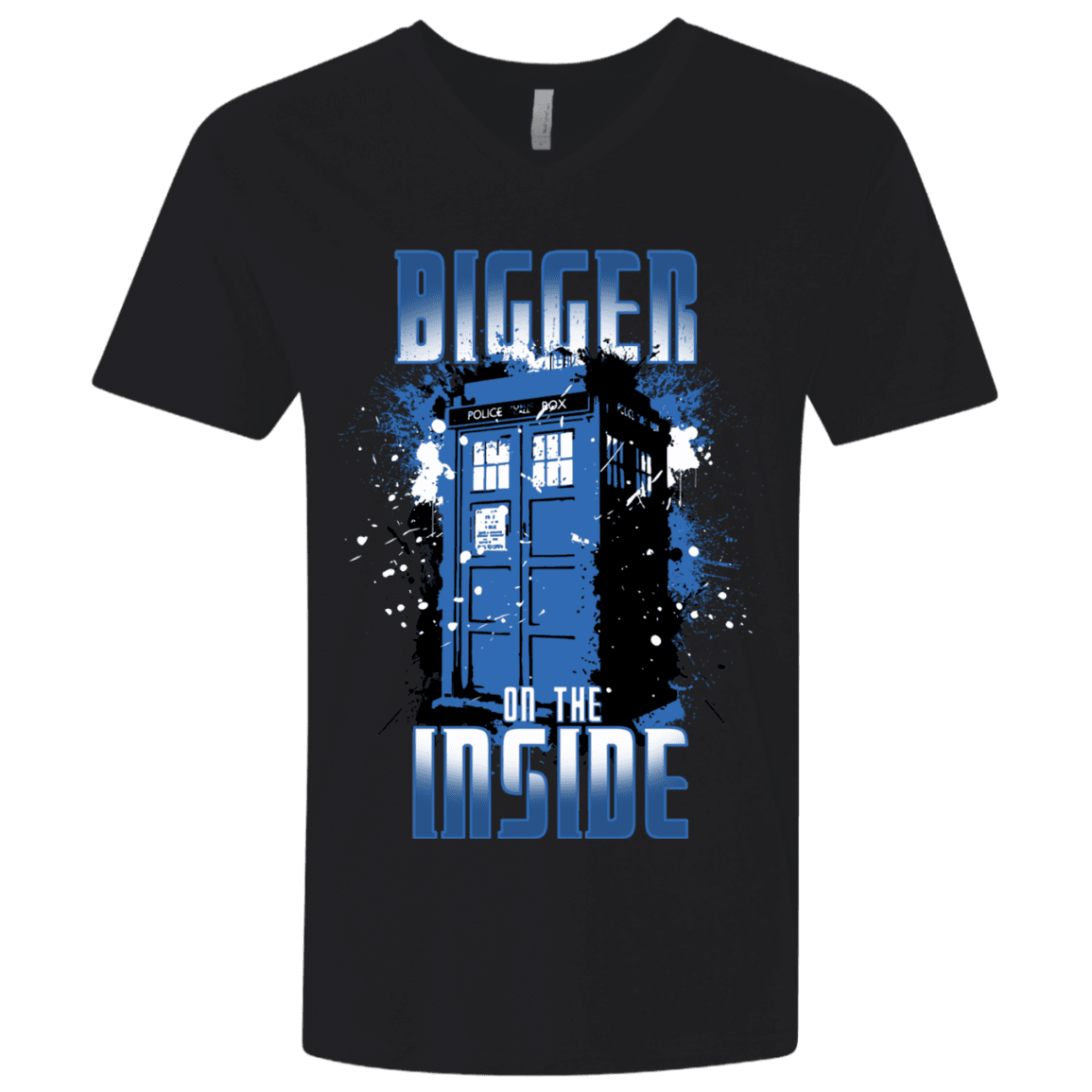 T-Shirts Black / X-Small Bigger on the Inside Men's Premium V-Neck