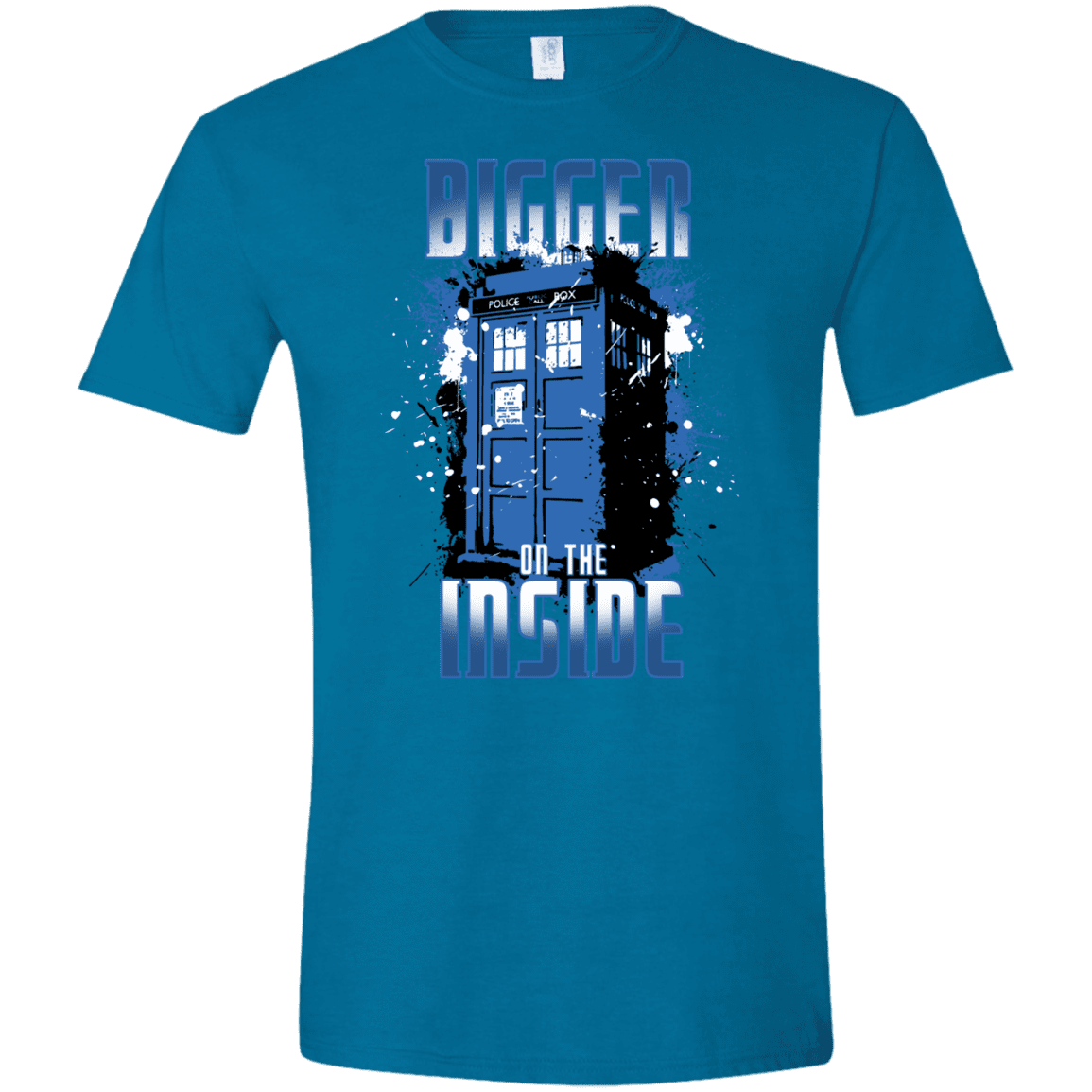 T-Shirts Antique Sapphire / S Bigger on the Inside Men's Semi-Fitted Softstyle