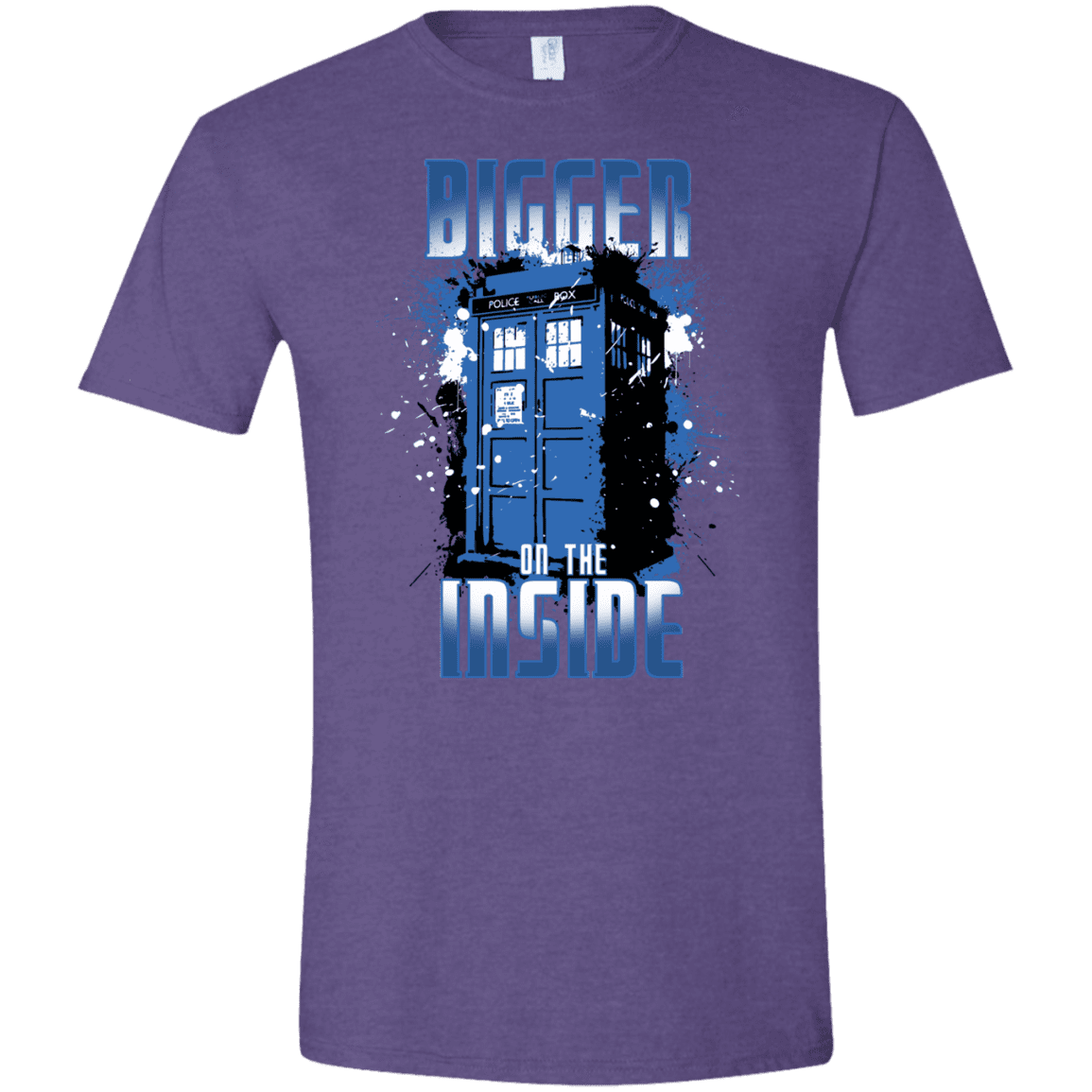 T-Shirts Heather Purple / S Bigger on the Inside Men's Semi-Fitted Softstyle