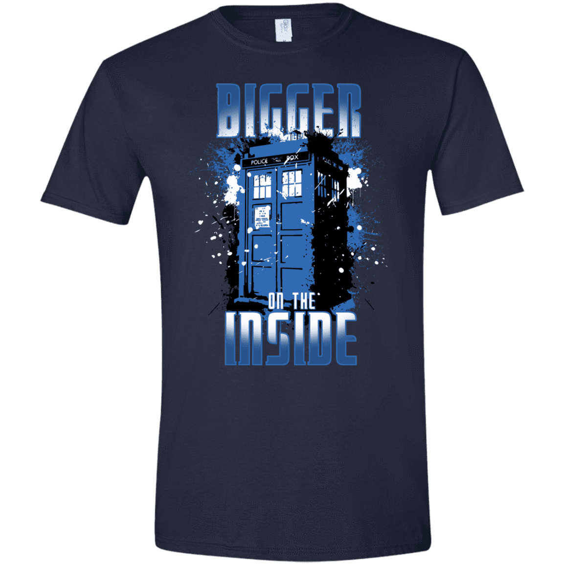 T-Shirts Navy / X-Small Bigger on the Inside Men's Semi-Fitted Softstyle