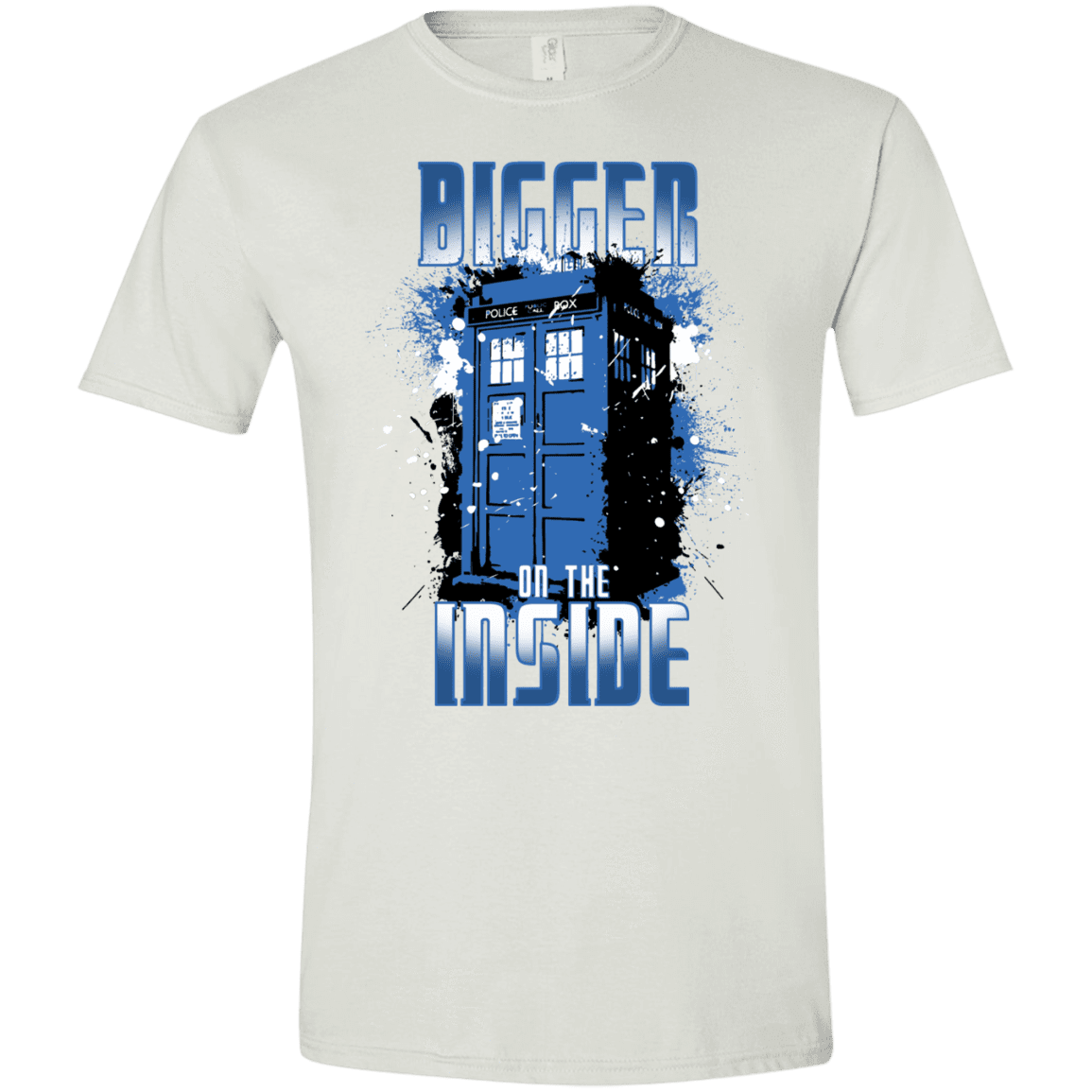 T-Shirts White / X-Small Bigger on the Inside Men's Semi-Fitted Softstyle