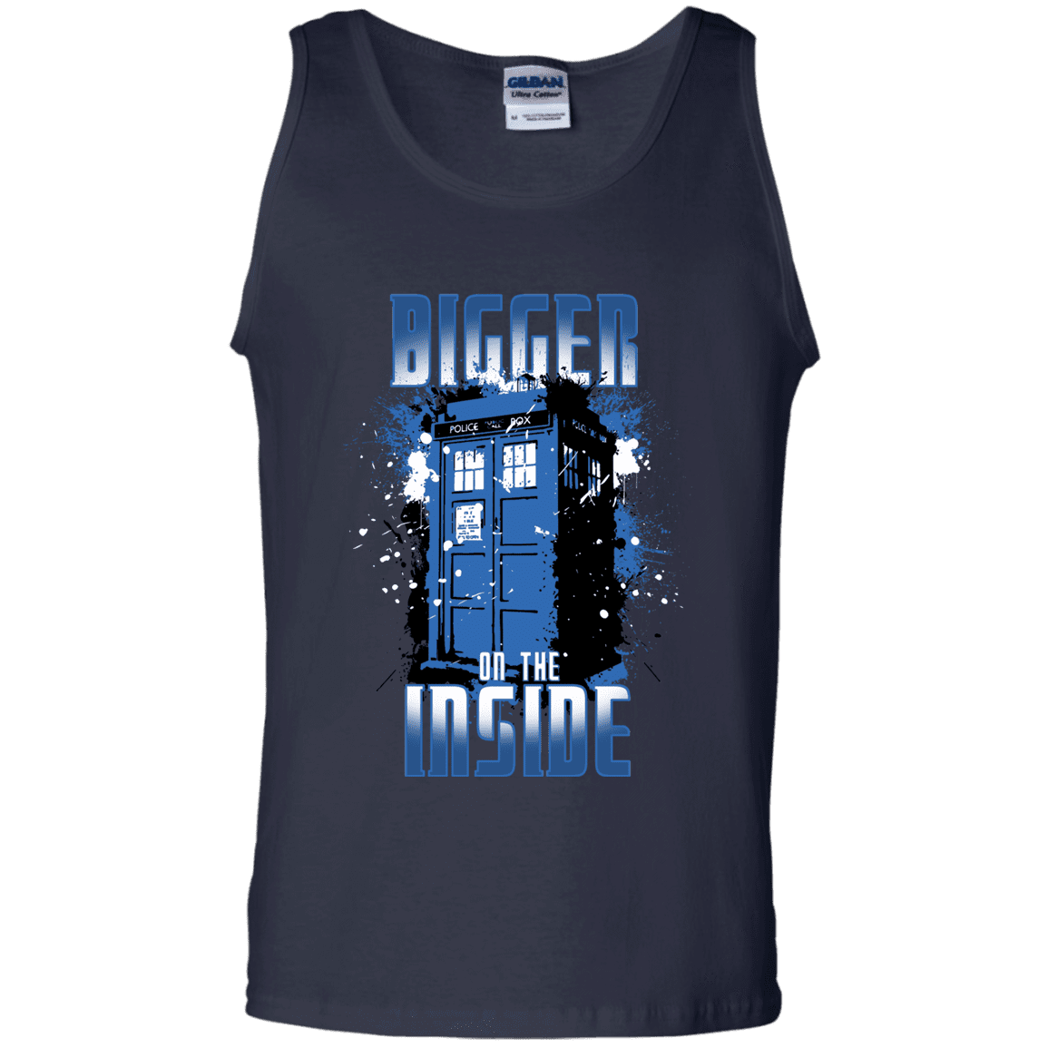 T-Shirts Navy / S Bigger on the Inside Men's Tank Top