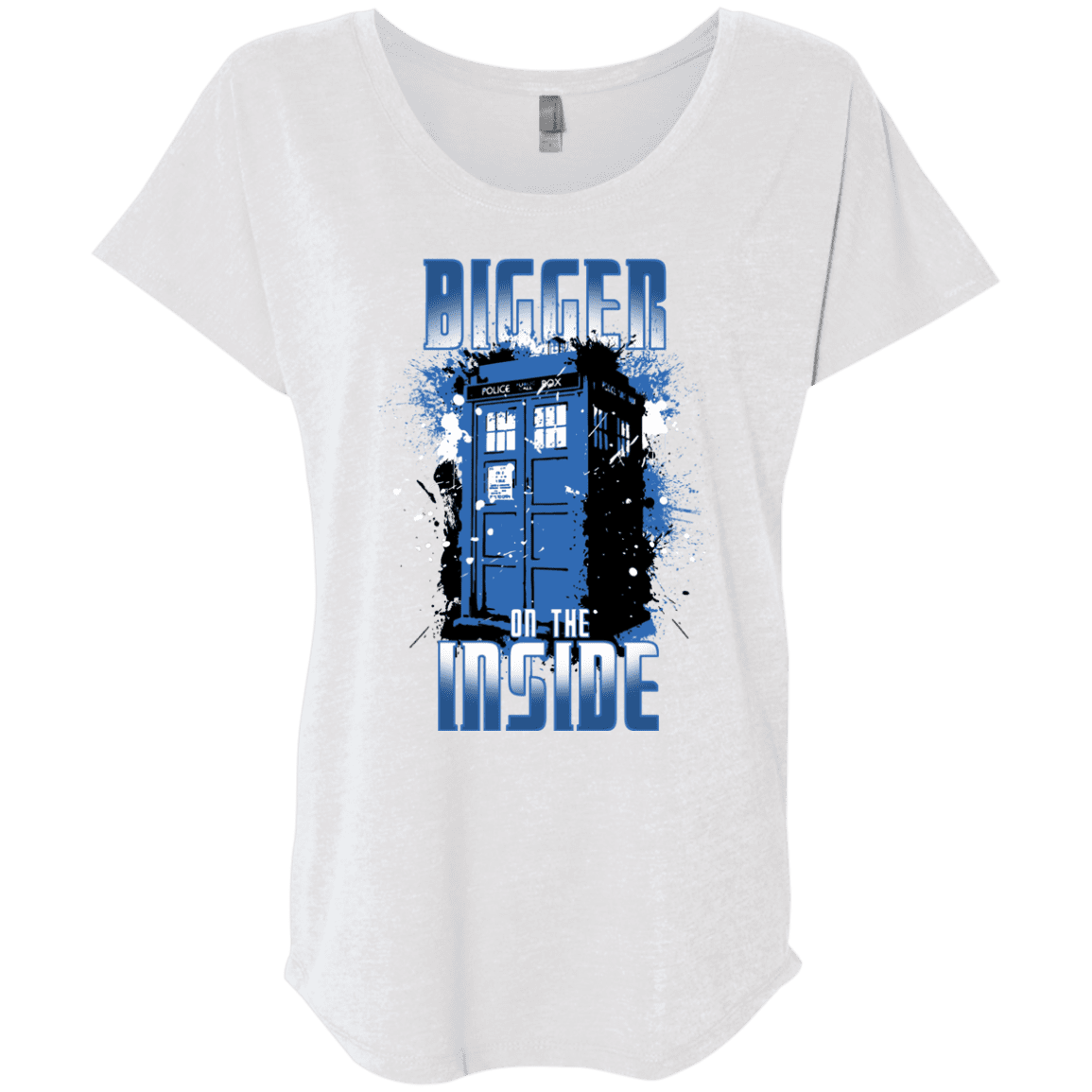 T-Shirts Heather White / X-Small Bigger on the Inside Triblend Dolman Sleeve