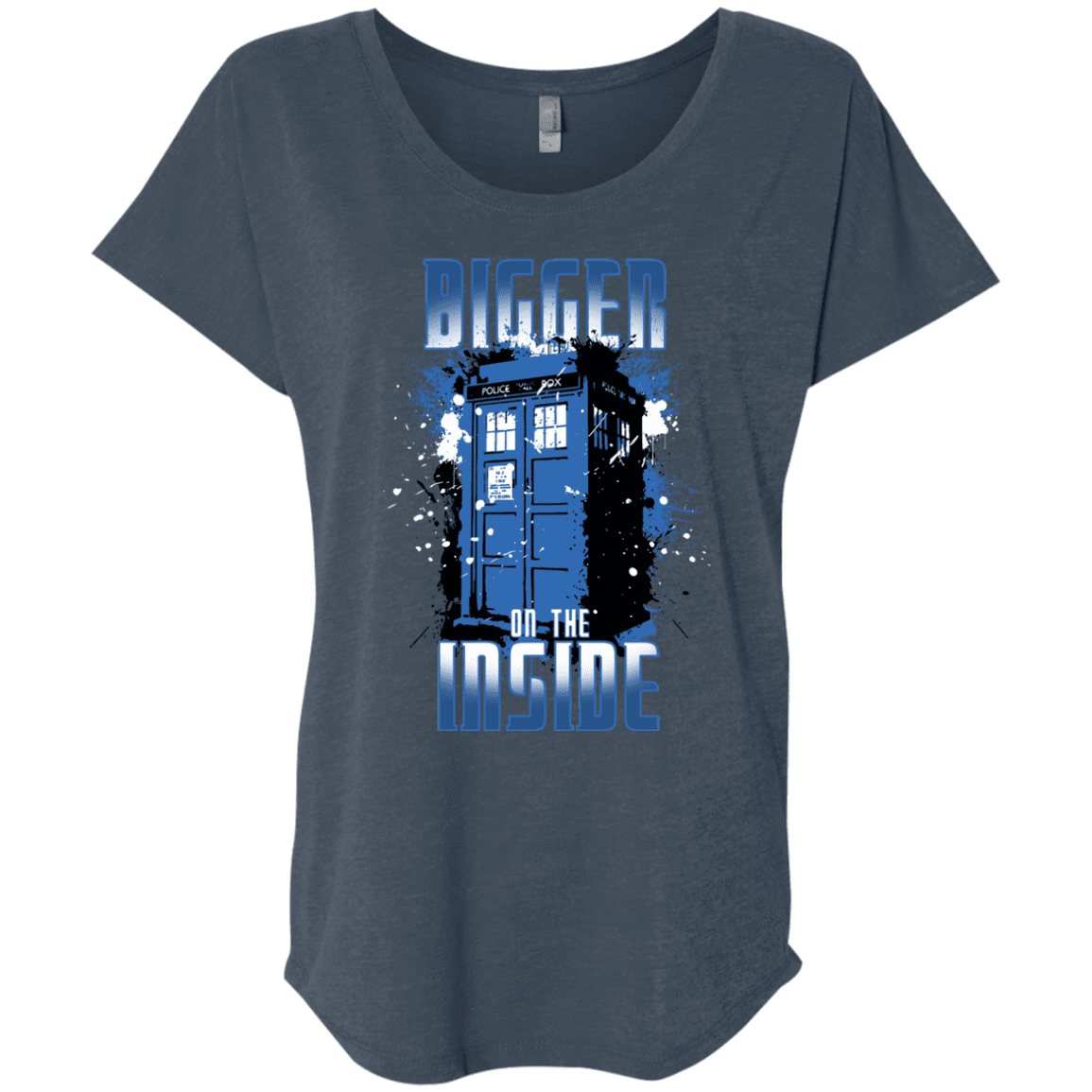 T-Shirts Indigo / X-Small Bigger on the Inside Triblend Dolman Sleeve