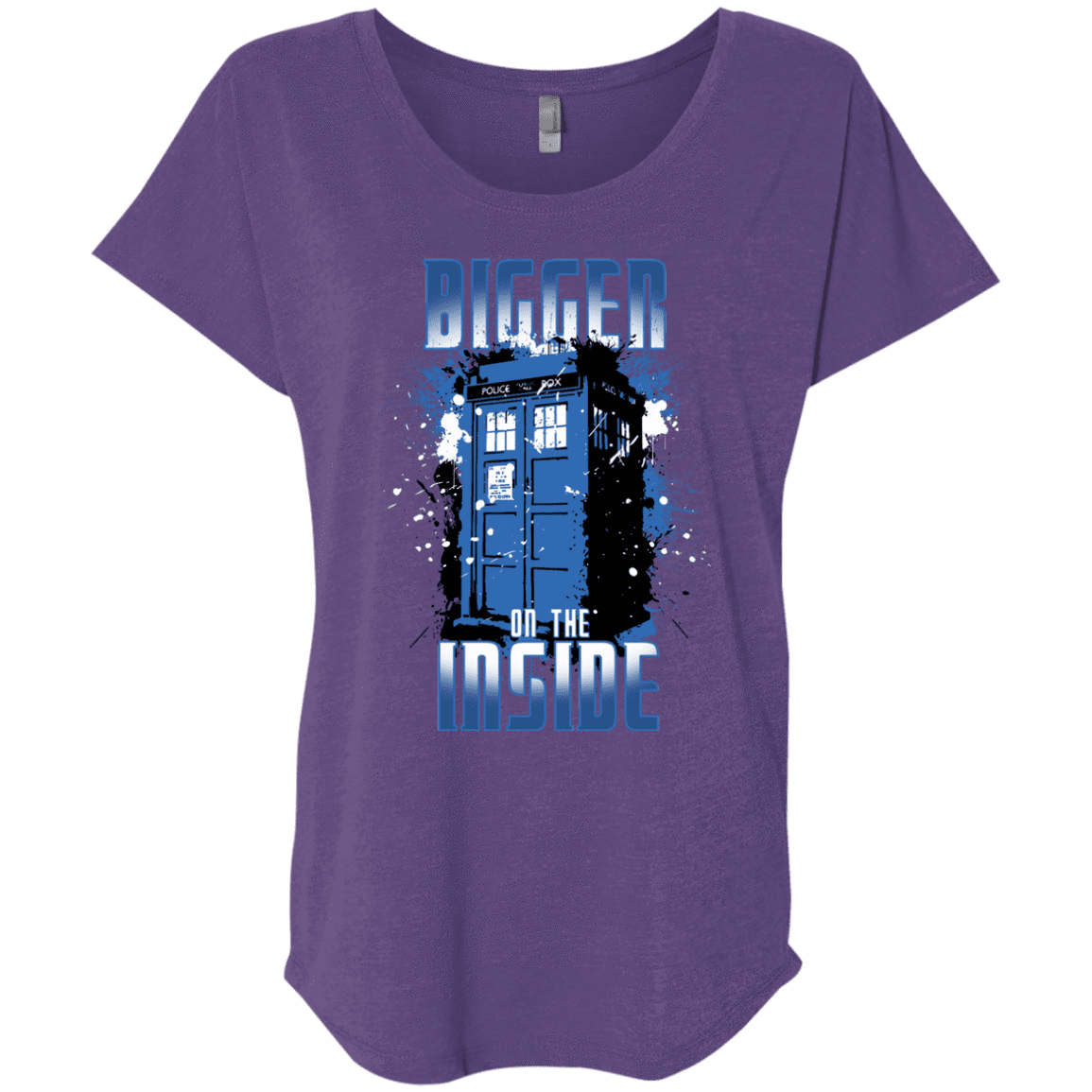 T-Shirts Purple Rush / X-Small Bigger on the Inside Triblend Dolman Sleeve