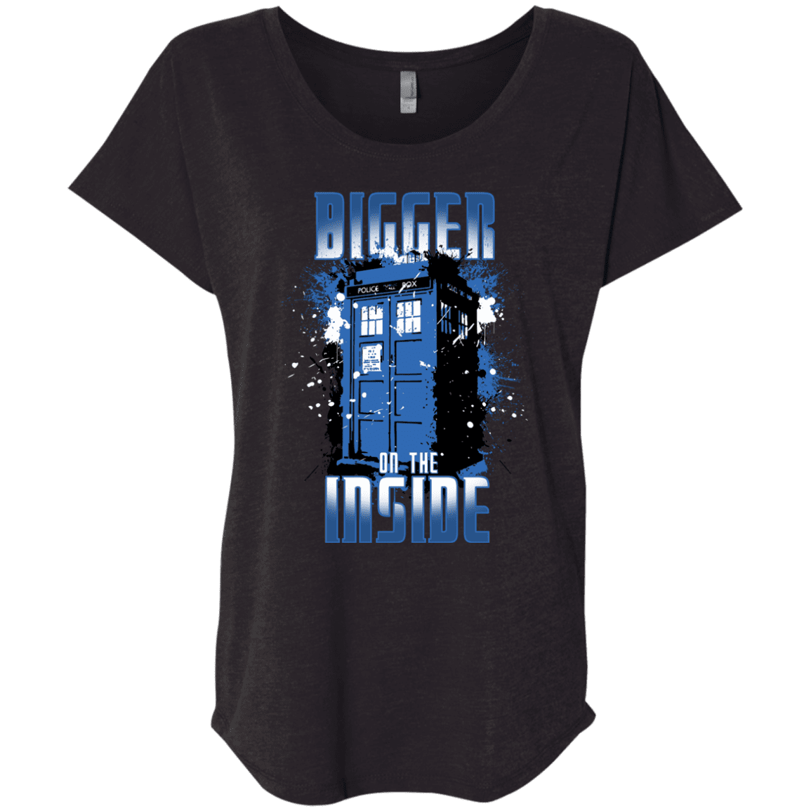 T-Shirts Vintage Black / X-Small Bigger on the Inside Triblend Dolman Sleeve