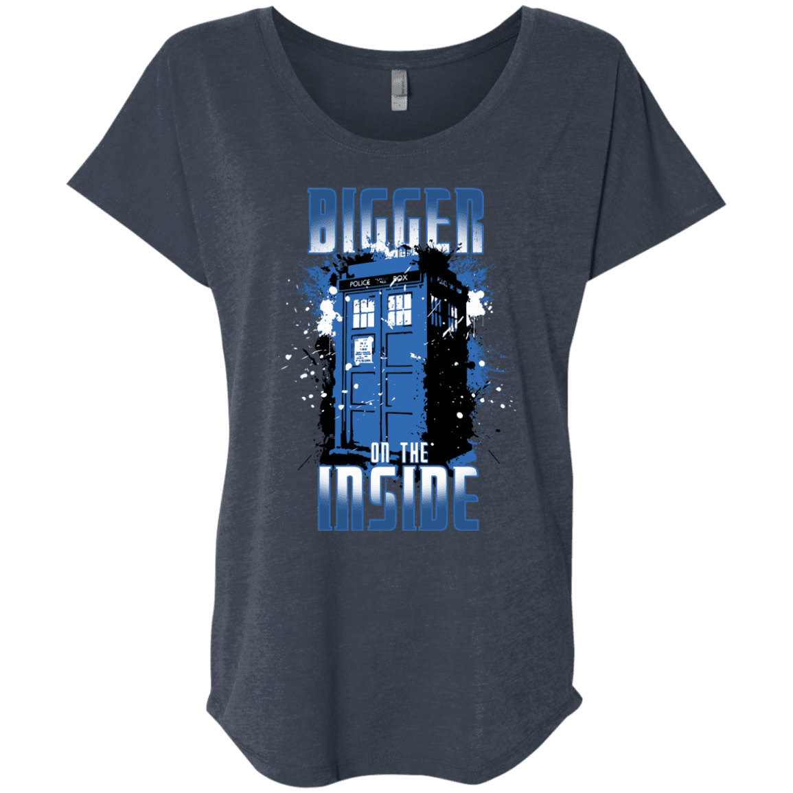 T-Shirts Vintage Navy / X-Small Bigger on the Inside Triblend Dolman Sleeve