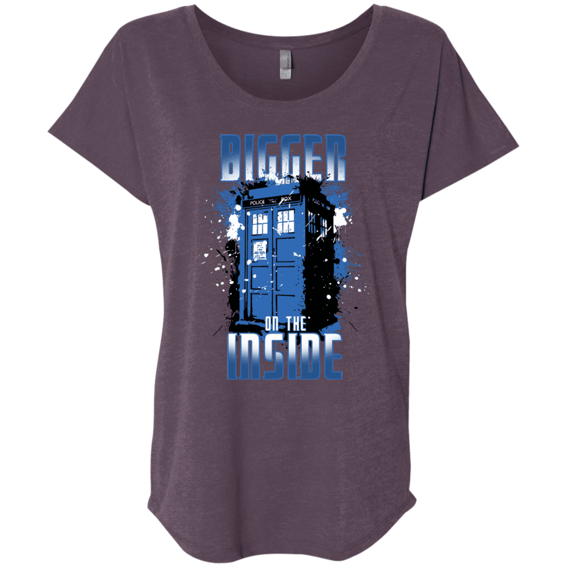 T-Shirts Vintage Purple / X-Small Bigger on the Inside Triblend Dolman Sleeve