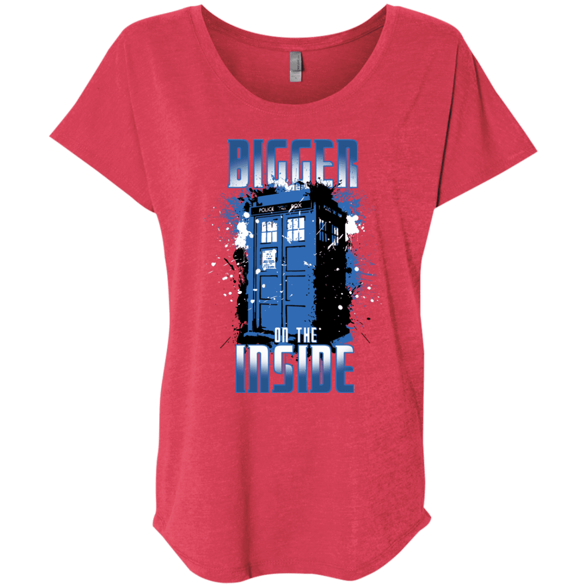 T-Shirts Vintage Red / X-Small Bigger on the Inside Triblend Dolman Sleeve