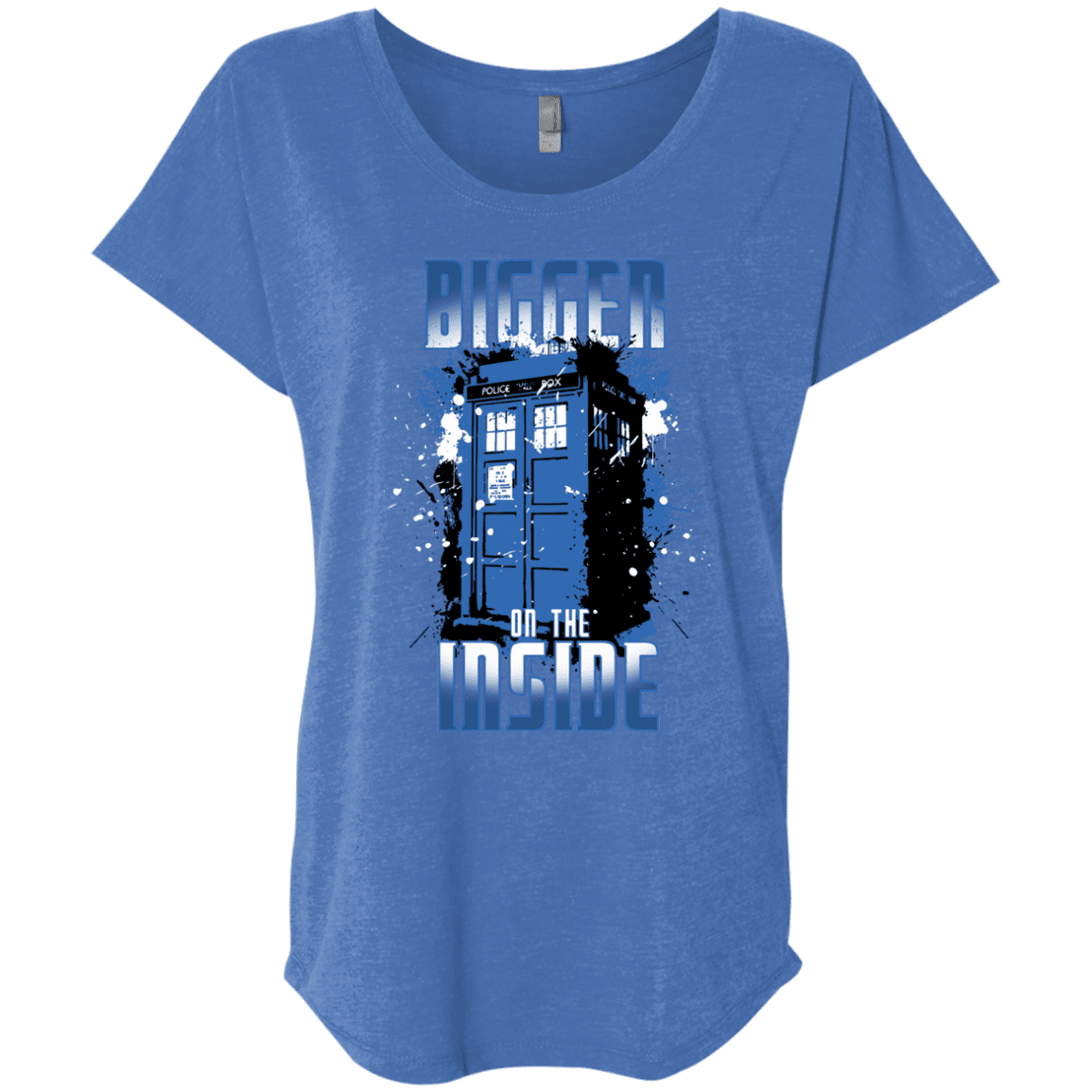 T-Shirts Vintage Royal / X-Small Bigger on the Inside Triblend Dolman Sleeve