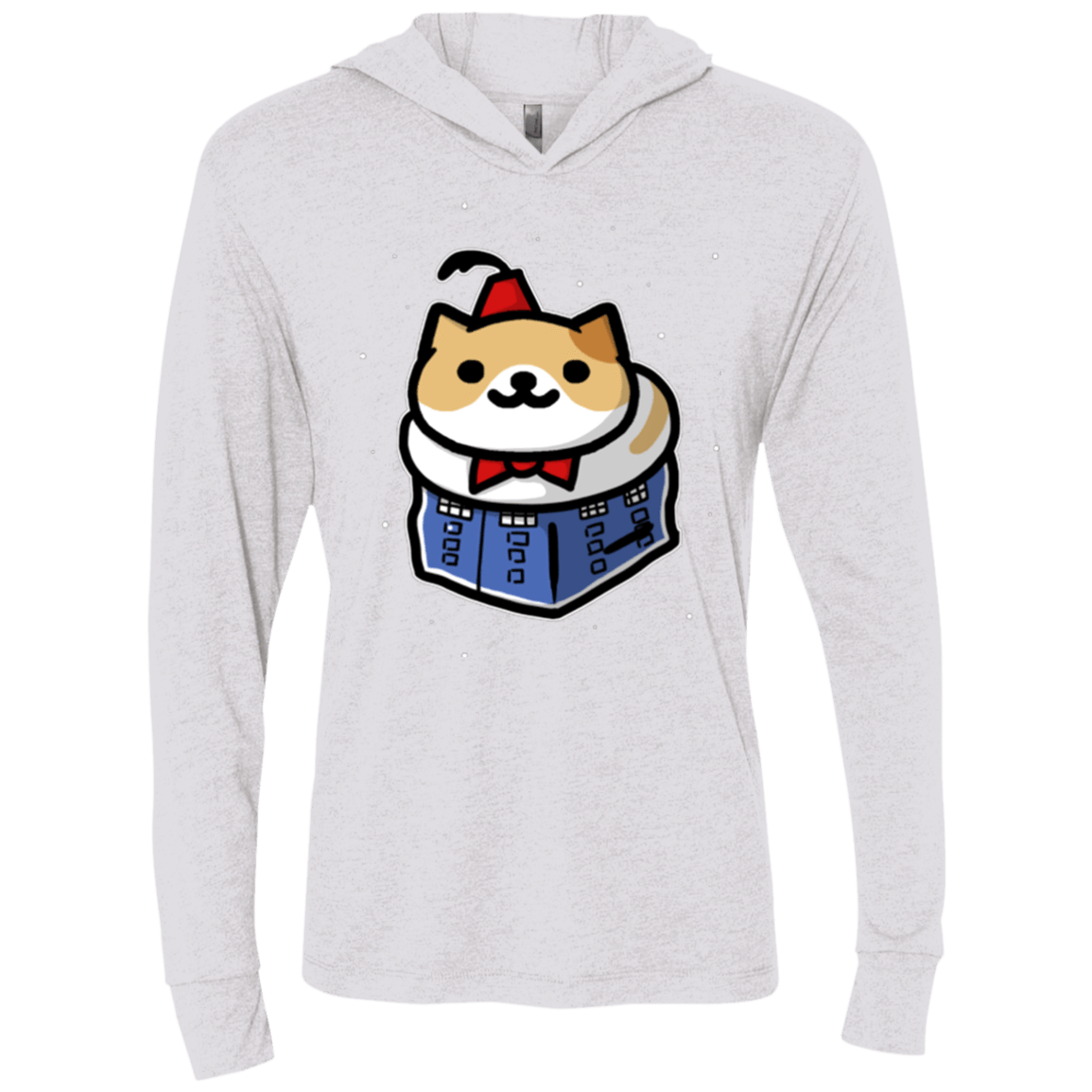 T-Shirts Heather White / X-Small Bigger On The Inside Triblend Long Sleeve Hoodie Tee