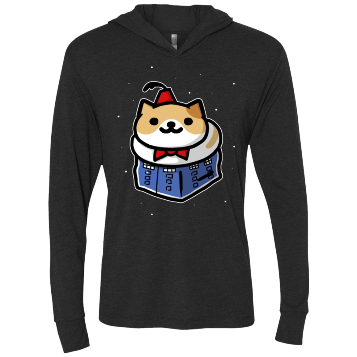 T-Shirts Vintage Black / X-Small Bigger On The Inside Triblend Long Sleeve Hoodie Tee