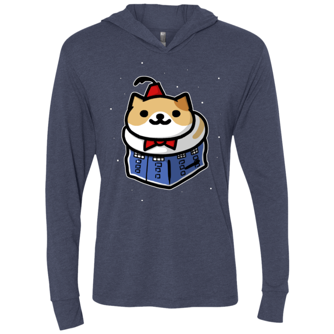 T-Shirts Vintage Navy / X-Small Bigger On The Inside Triblend Long Sleeve Hoodie Tee