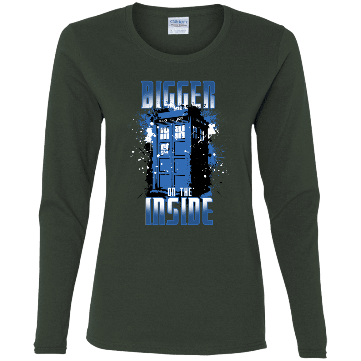 T-Shirts Forest / S Bigger on the Inside Women's Long Sleeve T-Shirt