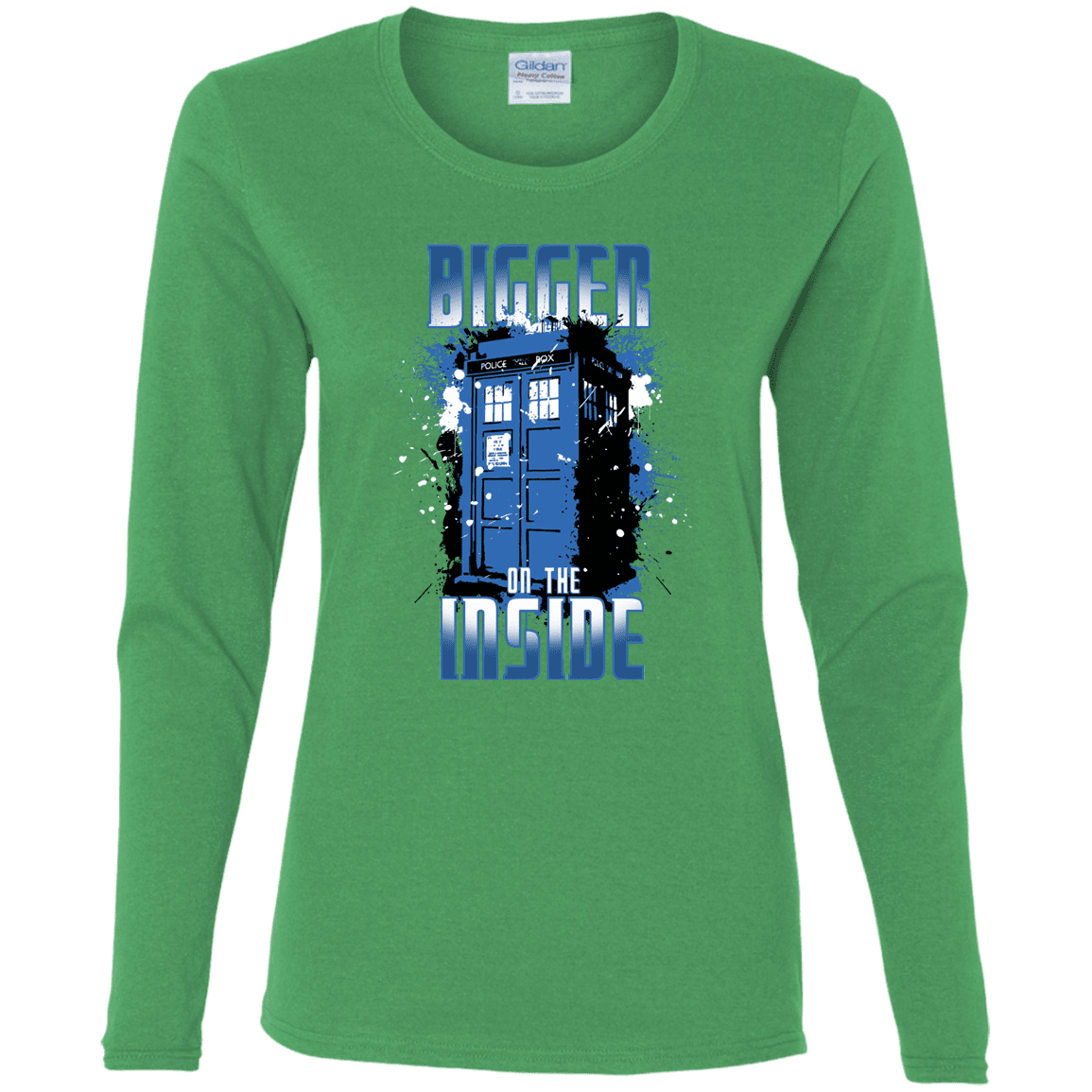 T-Shirts Irish Green / S Bigger on the Inside Women's Long Sleeve T-Shirt