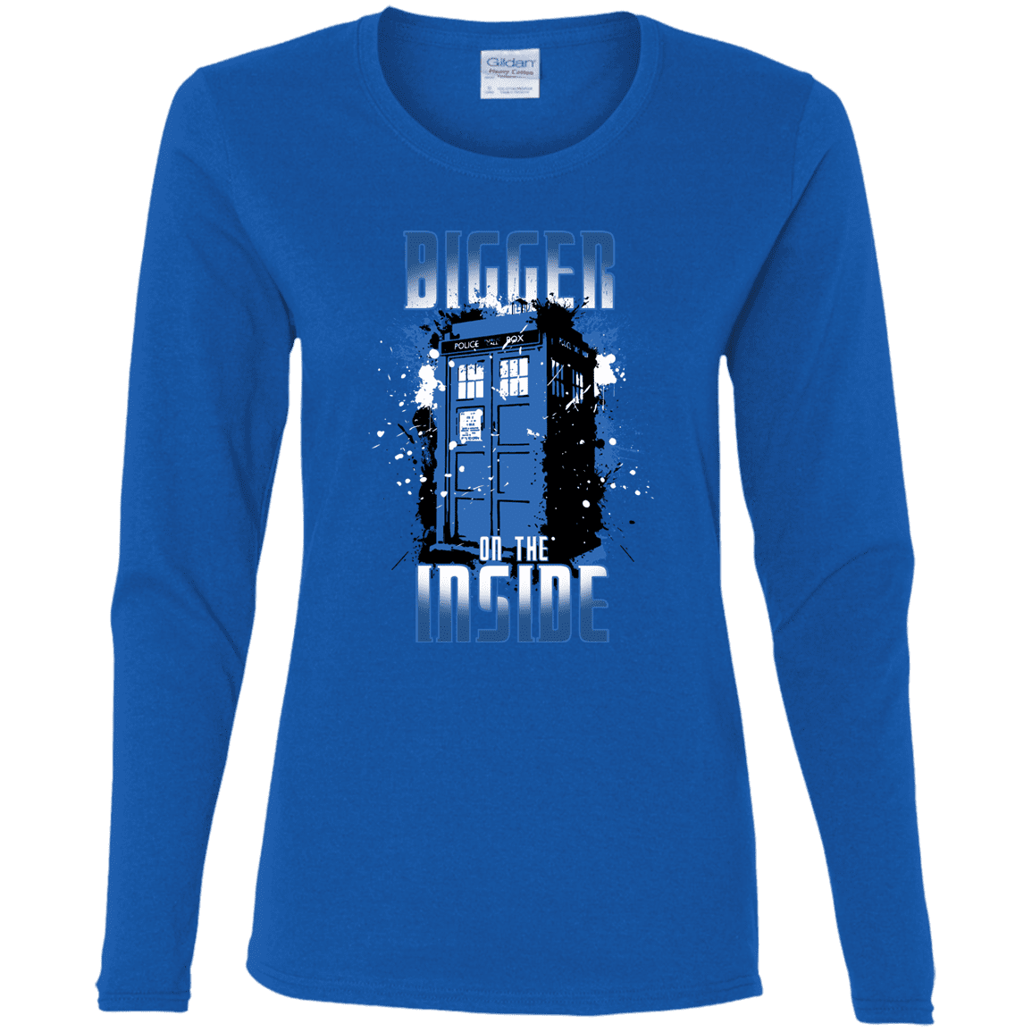 T-Shirts Royal / S Bigger on the Inside Women's Long Sleeve T-Shirt
