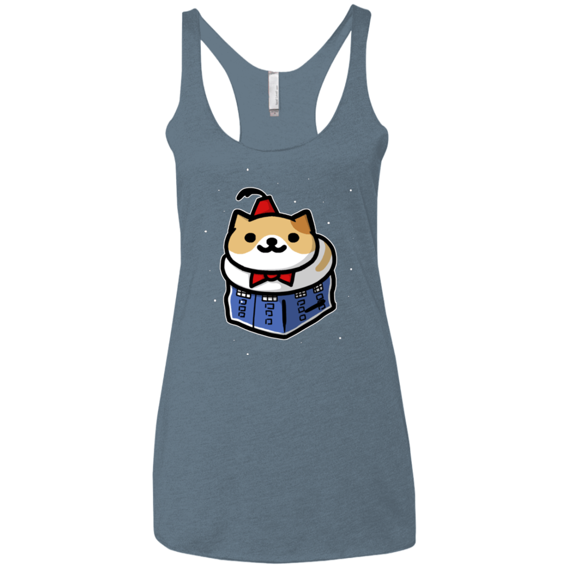 T-Shirts Indigo / X-Small Bigger On The Inside Women's Triblend Racerback Tank