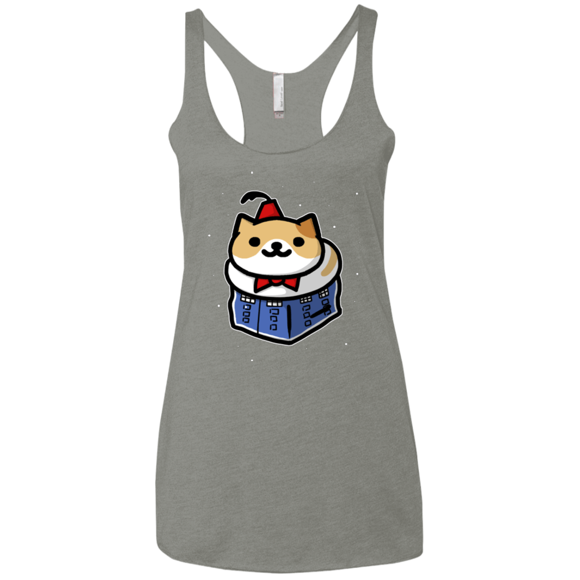 T-Shirts Venetian Grey / X-Small Bigger On The Inside Women's Triblend Racerback Tank