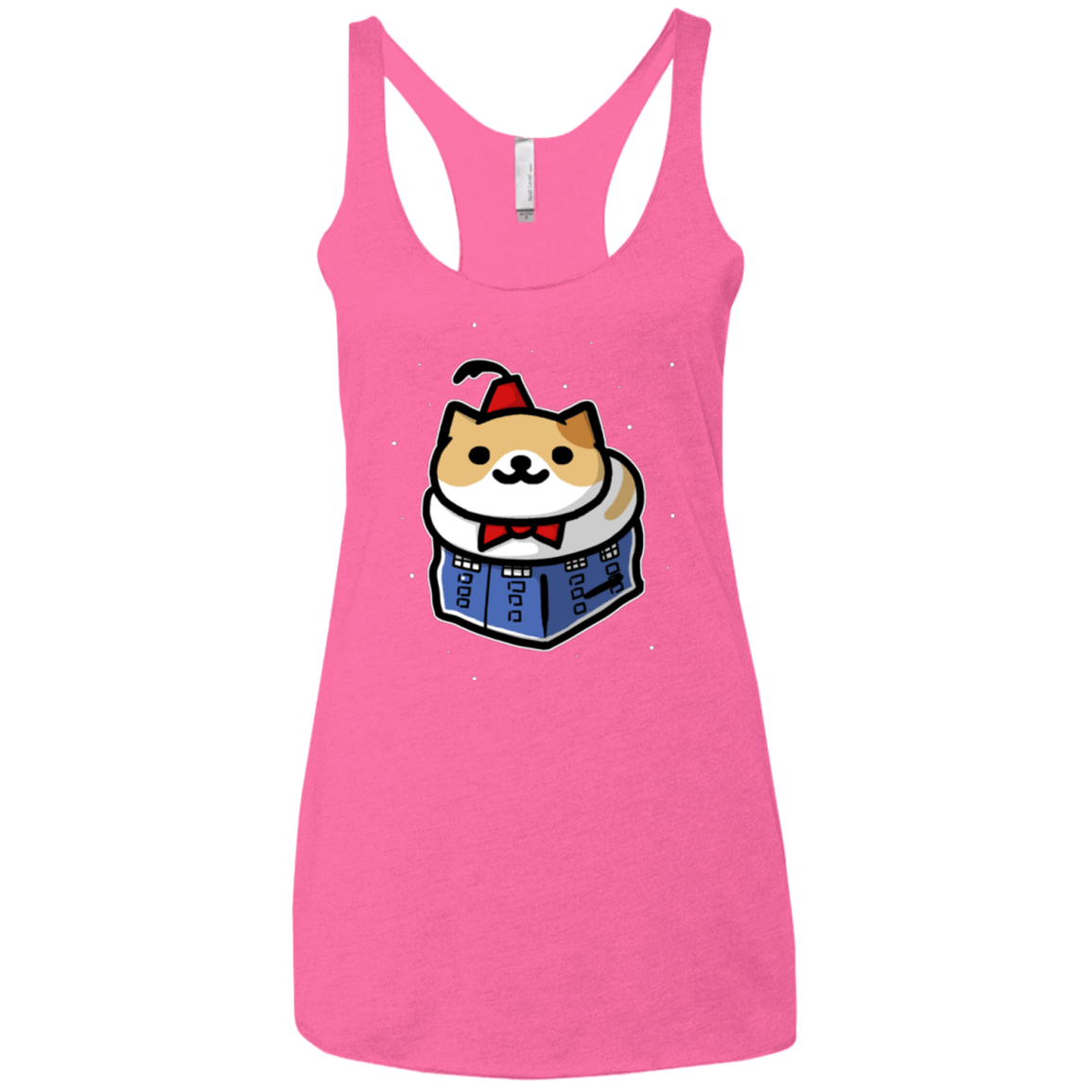 T-Shirts Vintage Pink / X-Small Bigger On The Inside Women's Triblend Racerback Tank