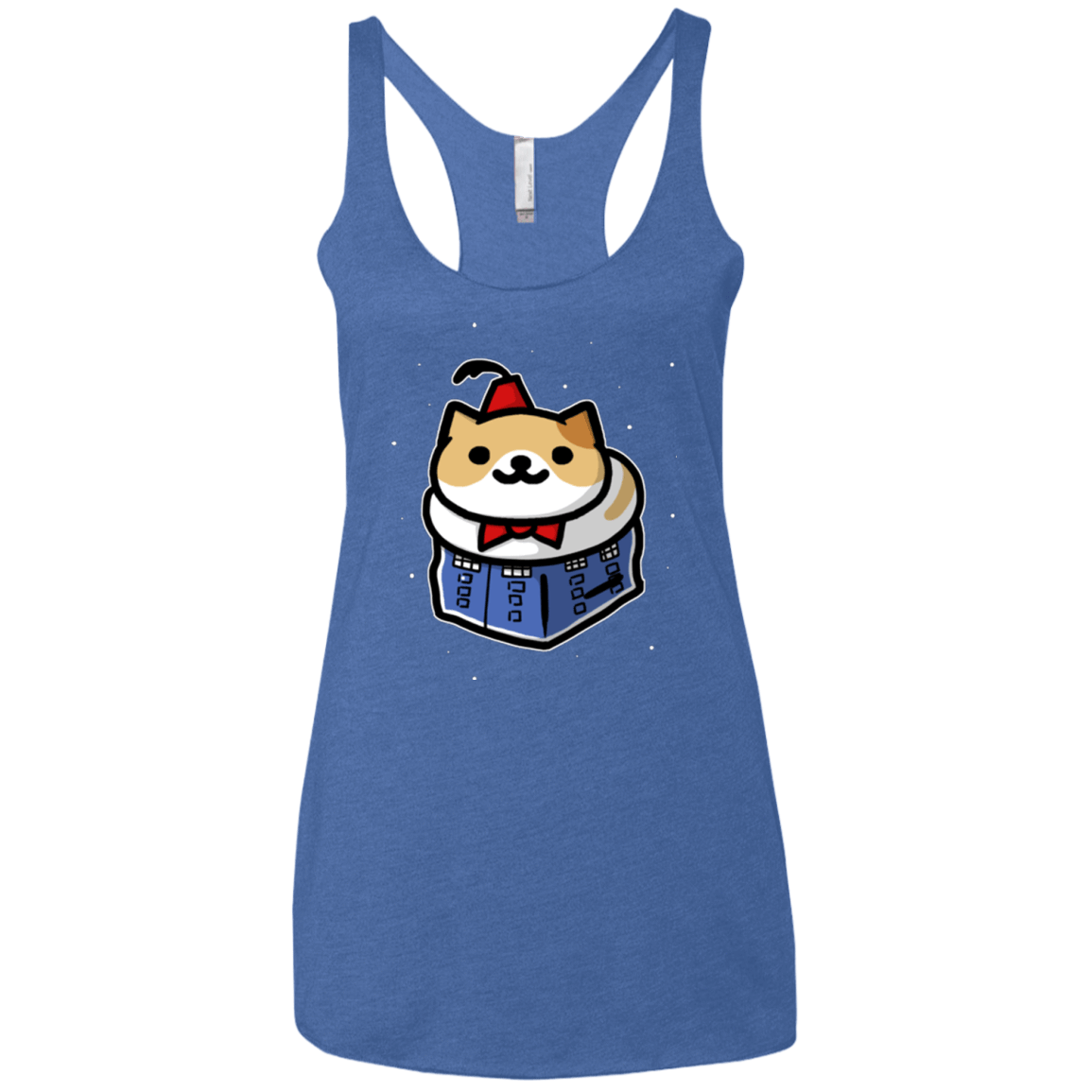 T-Shirts Vintage Royal / X-Small Bigger On The Inside Women's Triblend Racerback Tank