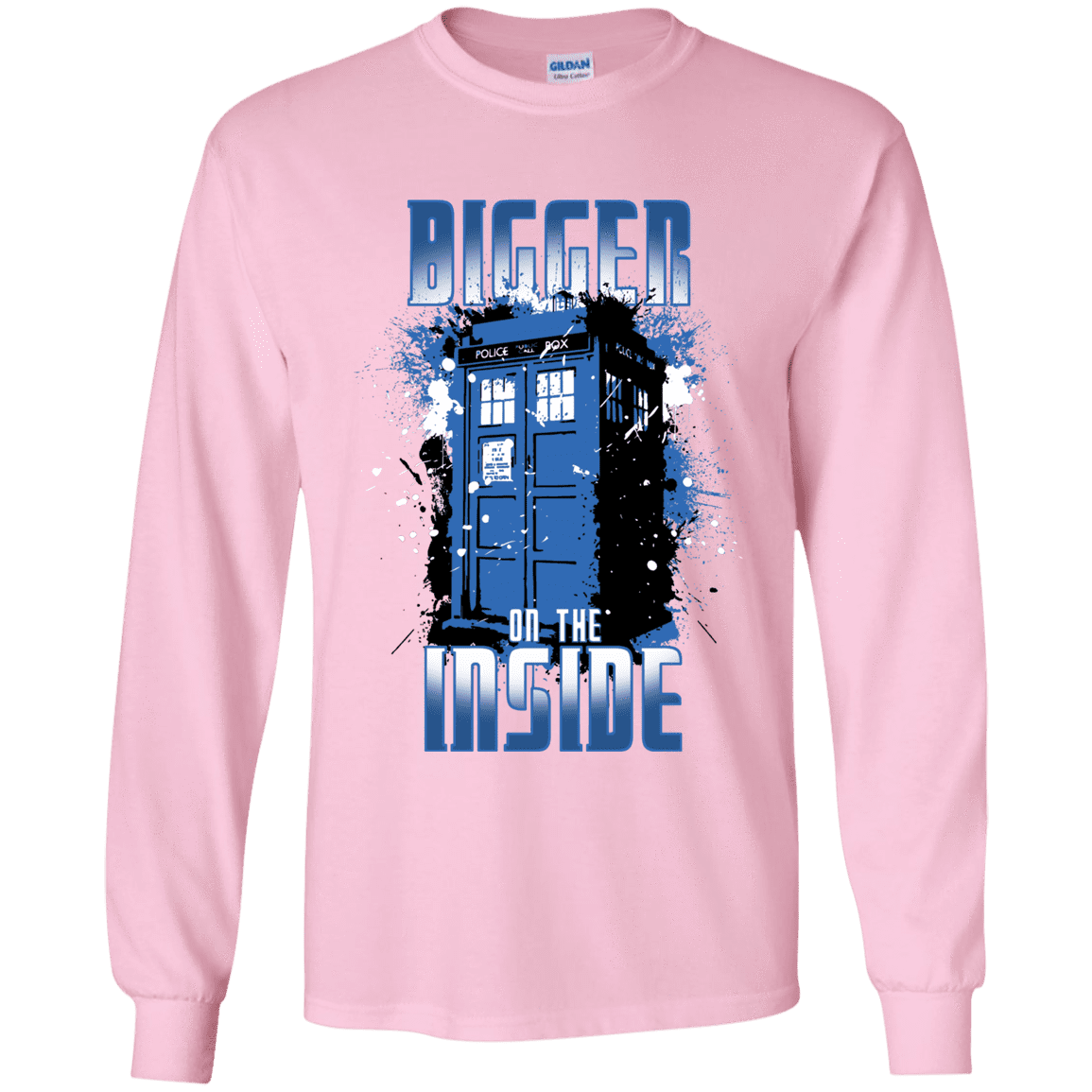T-Shirts Light Pink / YS Bigger on the Inside Youth Long Sleeve T-Shirt