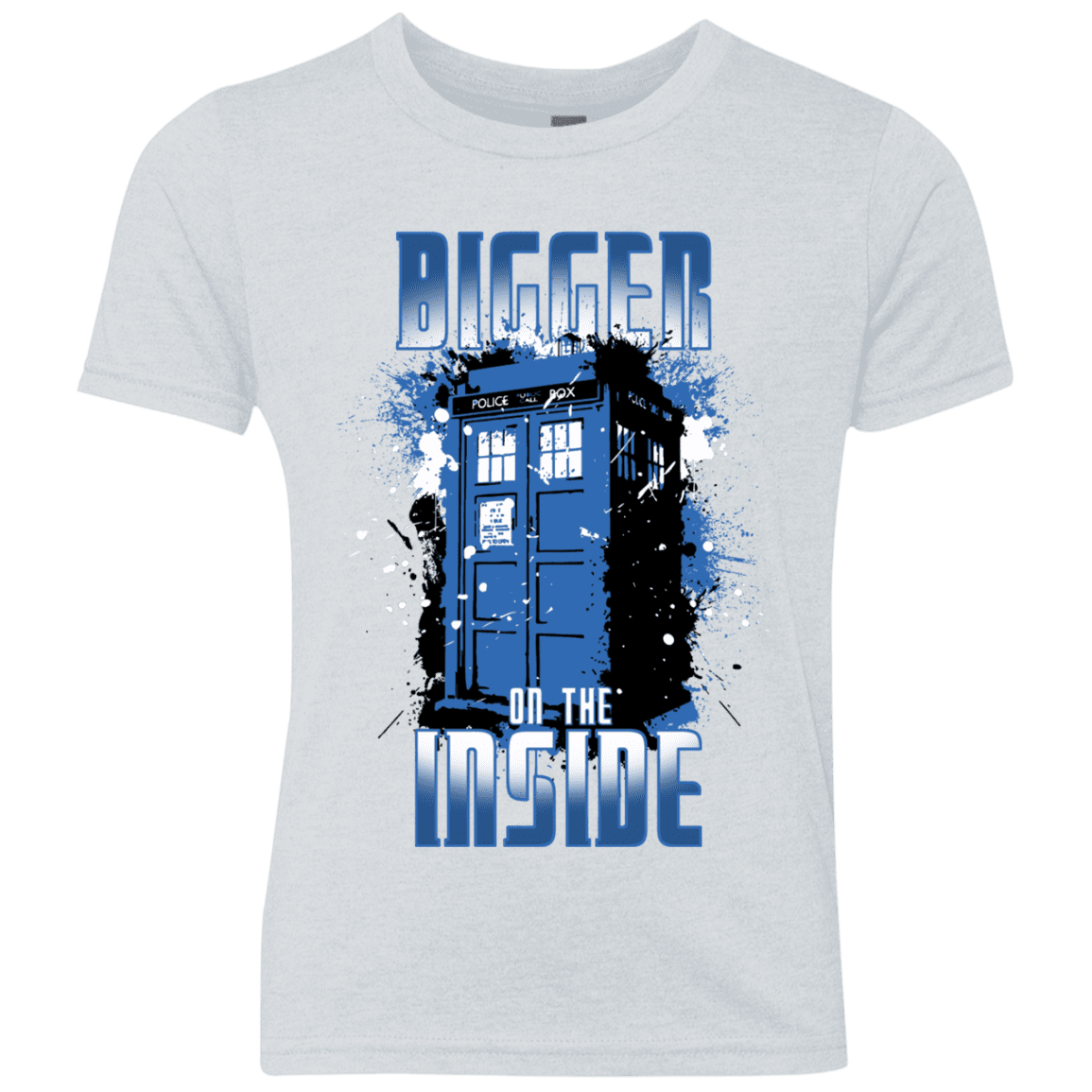T-Shirts Heather White / YXS Bigger on the Inside Youth Triblend T-Shirt