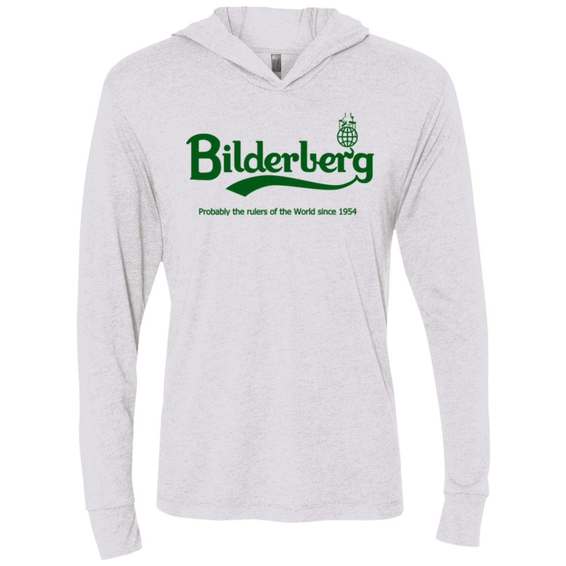 T-Shirts Heather White / X-Small Bilderberg Triblend Long Sleeve Hoodie Tee